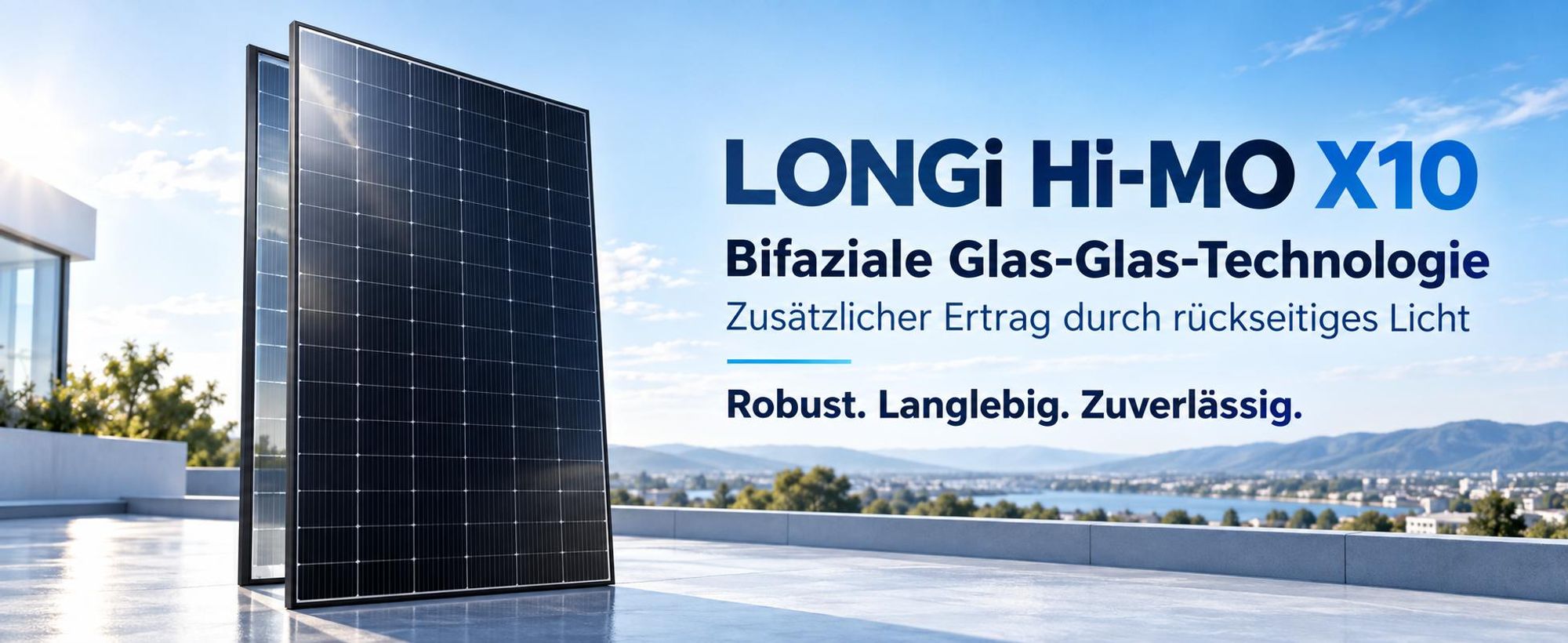 LONGi 500-Wp-Solarmodul mit 24,5 % Wirkungsgrad und N-Typ-HPBC-2.0-Technologie auf einem Hausdach