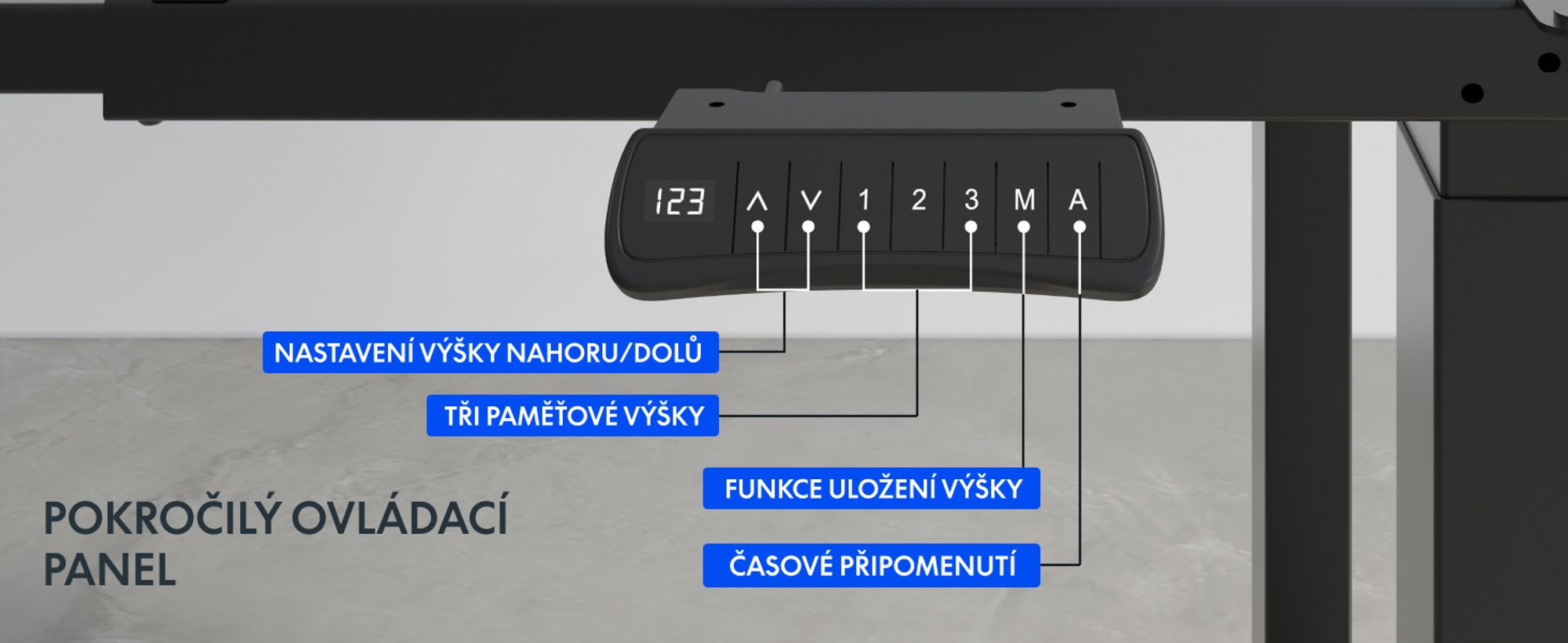 FLEXISPOT Elektricky výškově nastavitelný stůl se čtyřmi nohami, dvojitý motor, nosnost 200 kg, 3 paměťové polohy, funkce připomenutí sed-stoj, černý
