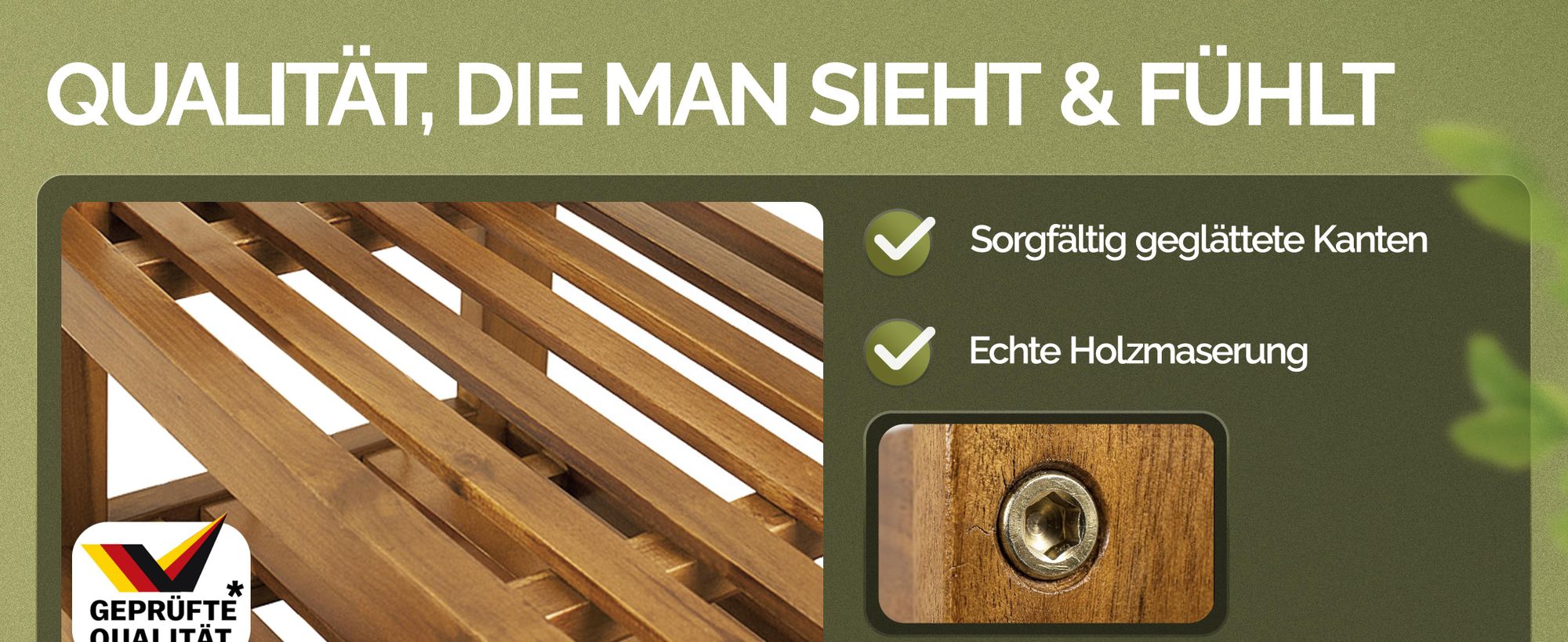 CASARIA® Schuhregal mit 5 Ebenen aus Akazienholz