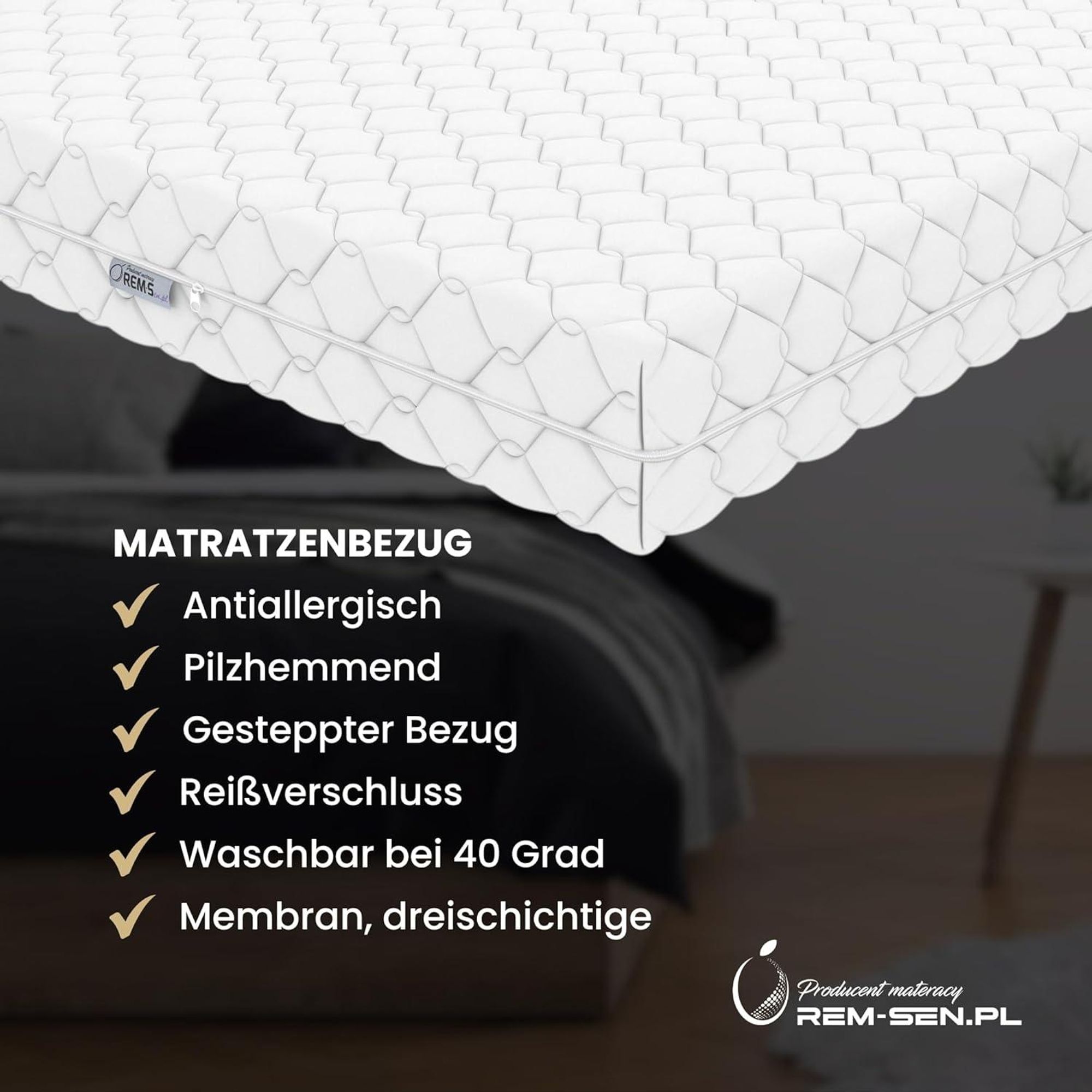 Matratze 120x180cm Höhe 10 cm Härtegrad 3 (H3) aus elastischem Polyurethanschaum mit Komfortschaum und Dreilagige Membranhülle, Matratze für Kinder, Erwachsene   Qualitätsstandard