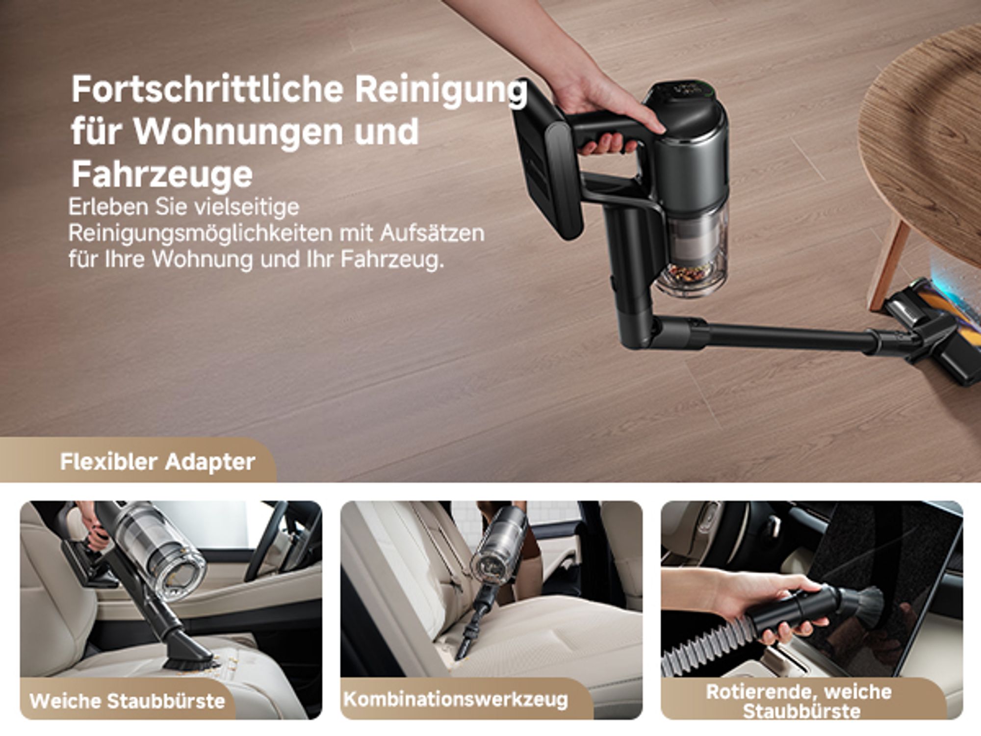 Dreame Z40 Station Akku-Staubsauger– Kabelloser Stielstaubsauger mit automatischer Leerung, Reinigungsstation, 310 AW Saugkraft, 160 Min