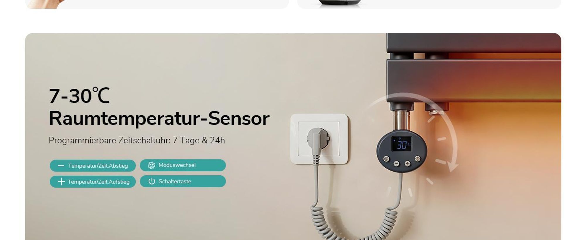 EMKE Badheizkörper Elektrisch mit Wifi App Steurung Thermostat Handtuchwärmer 1320 x 500mm Anthrazit Handtuchhalter 800W Handtuchtrockner