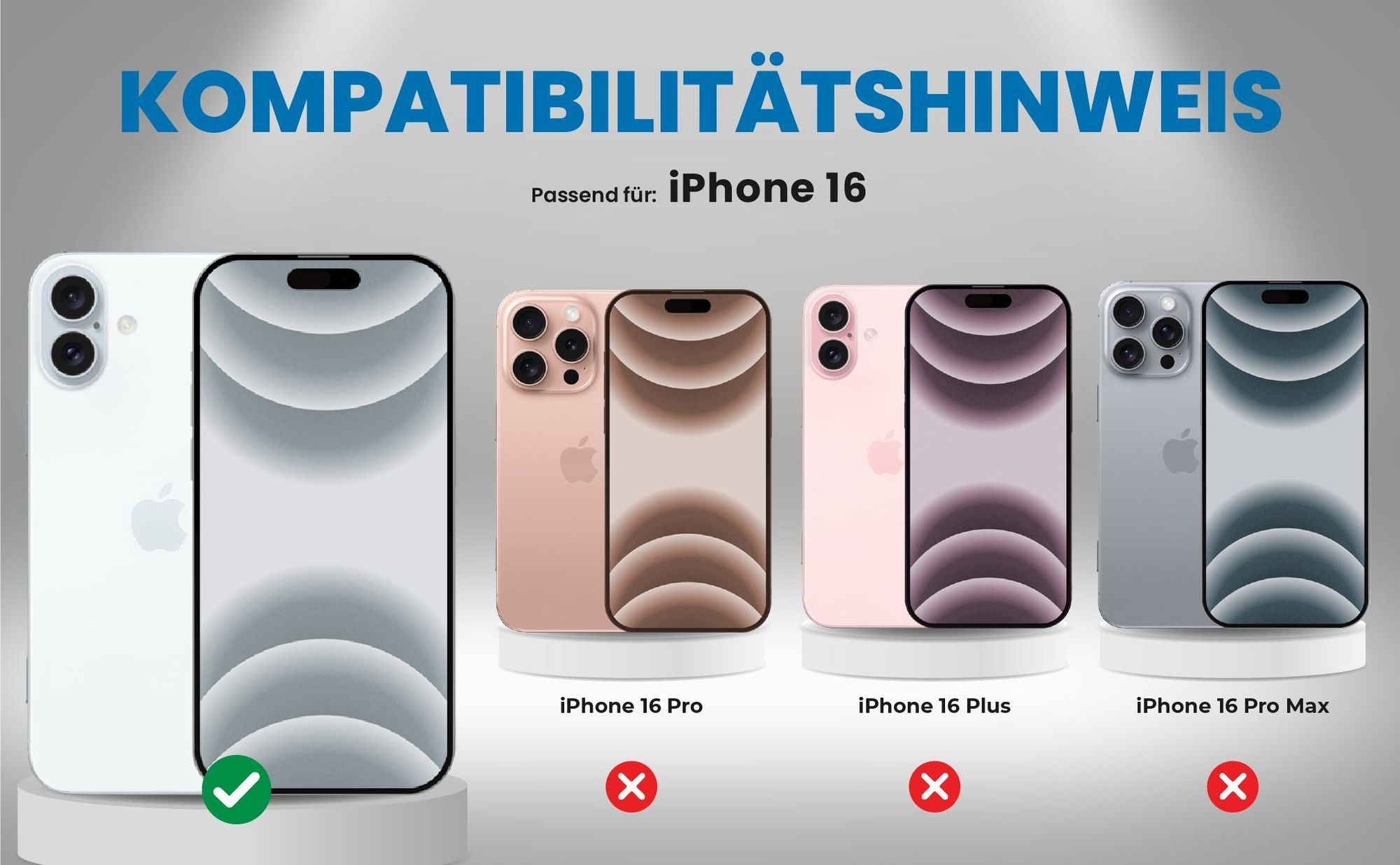 Kompatibilitätshinweise Hülle für Apple iPhone 16