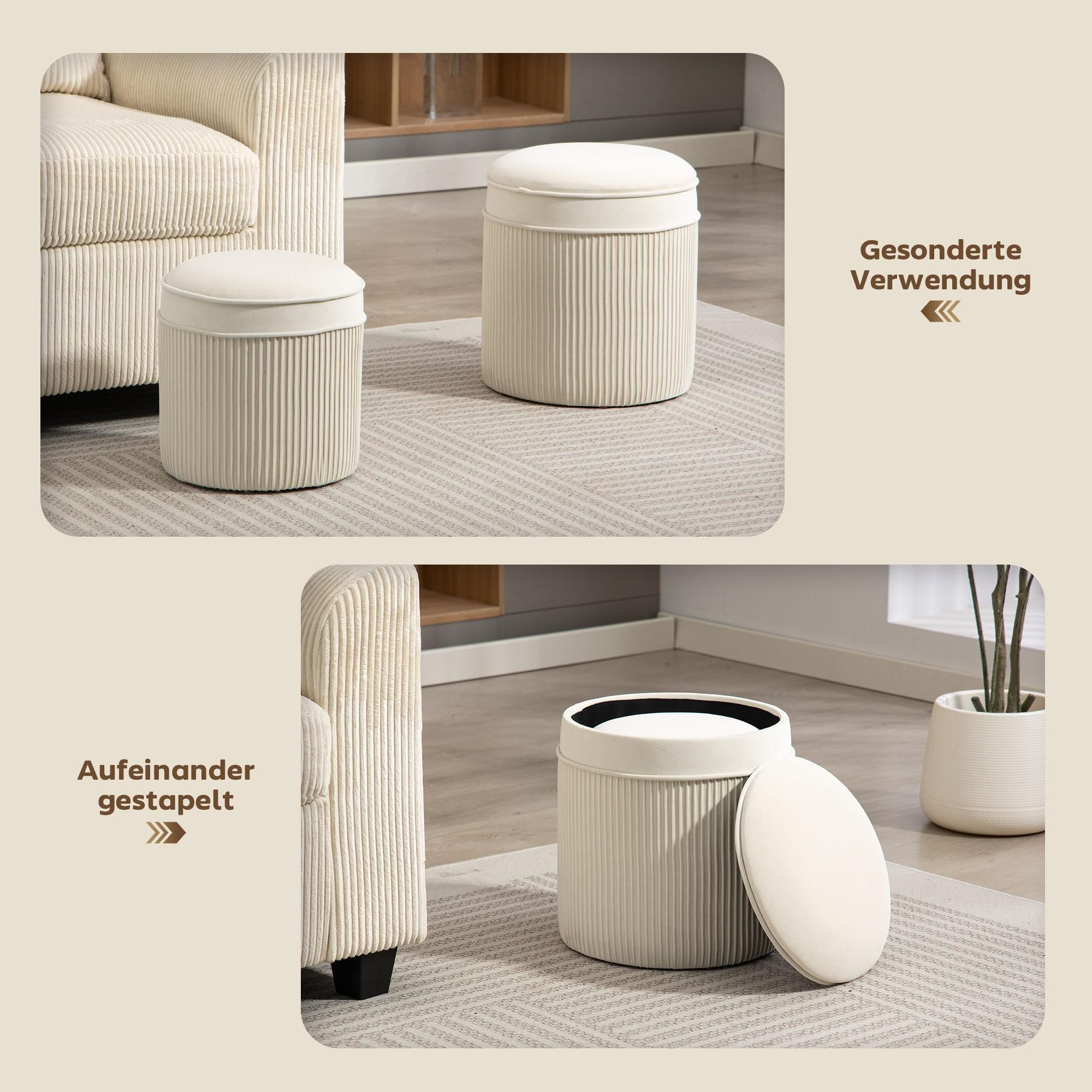 rund Truhenhocker Wohnzimmer
