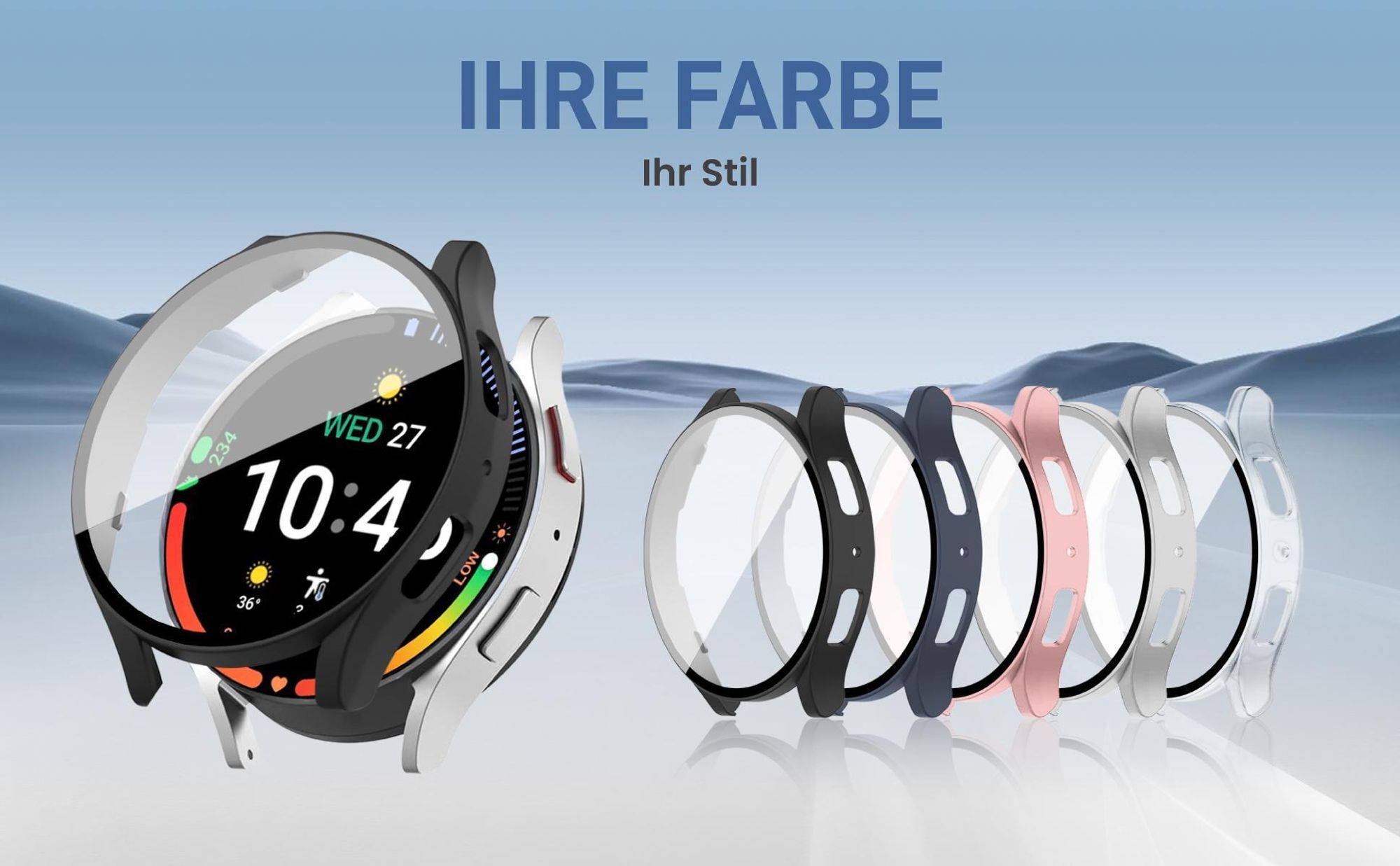 Cover Front Back für Samsung Galaxy Watch 6 40 mm in verschiedenen Farben