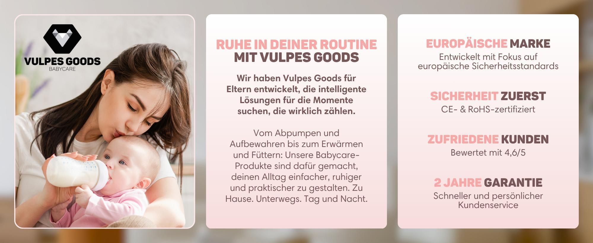 Vulpes Goods Babyflaschenwärmer sichere Nutzung