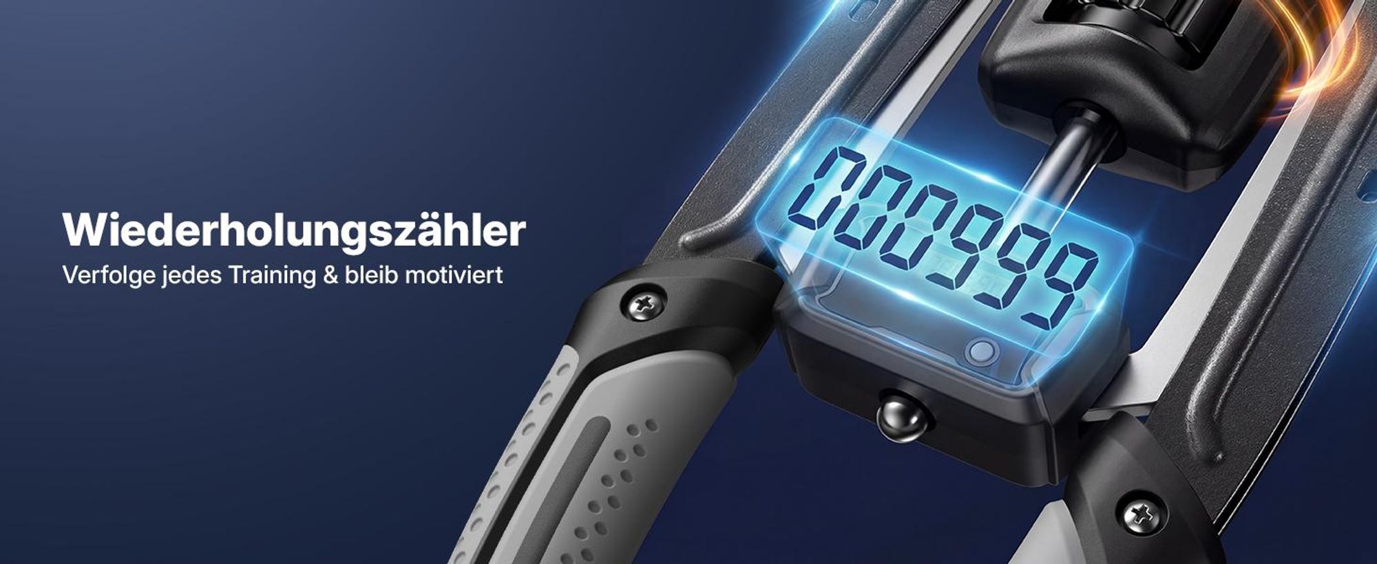 Arm-Power Twister, Hydraulischer Armtrainer 10-200 kg mit Wiederholungszähler, Krafttrainer für Zuhause, Grifftrainer, Muskeln Fitnessgeräte Merach