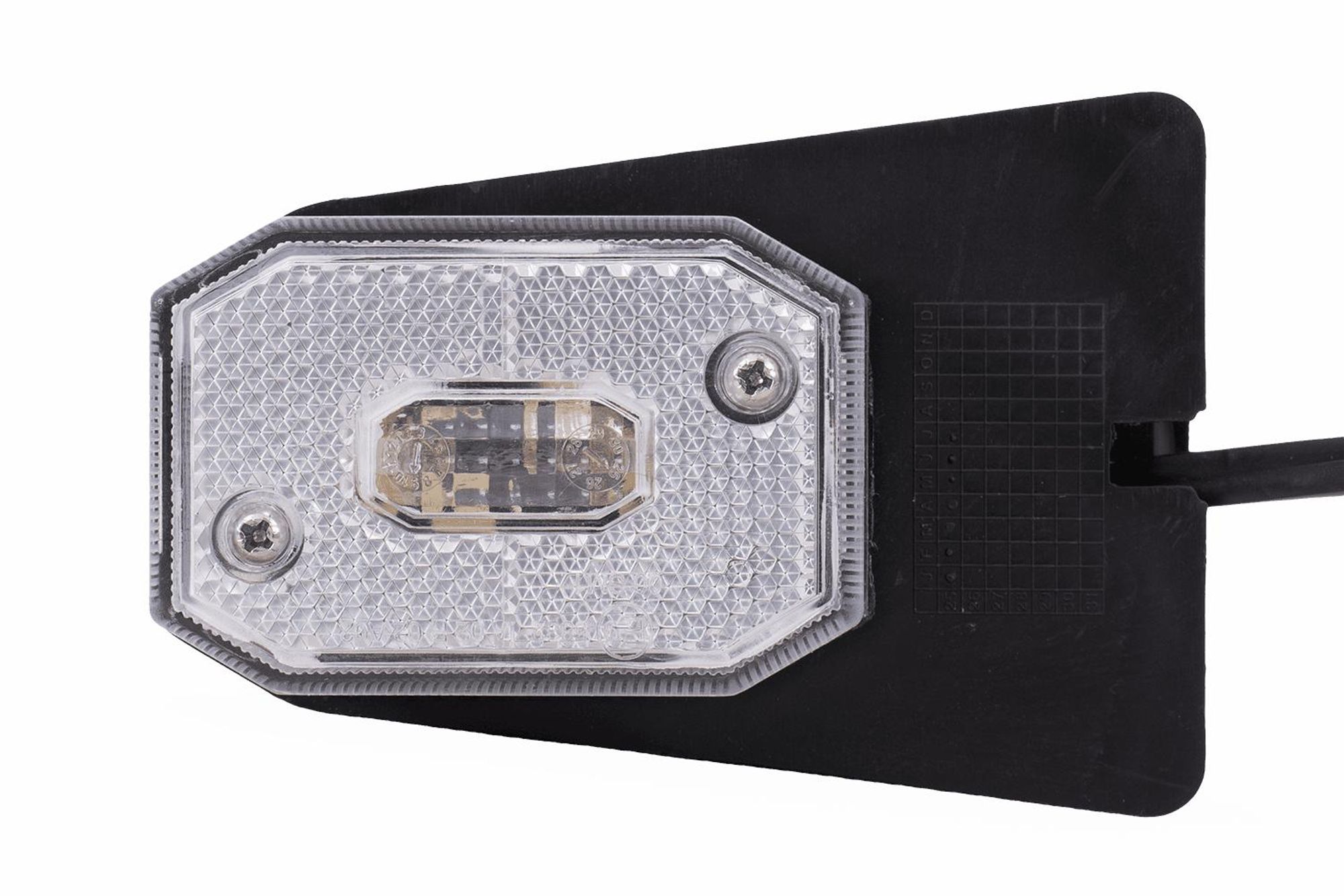 ASPÖCK Umrissleuchte FLEXIPOINT I mit Halter Winkel 100 mm 12 V auf 24 V umrüstbar 44 x 65 x 28 mm Reflektor E9 für Anhänger
