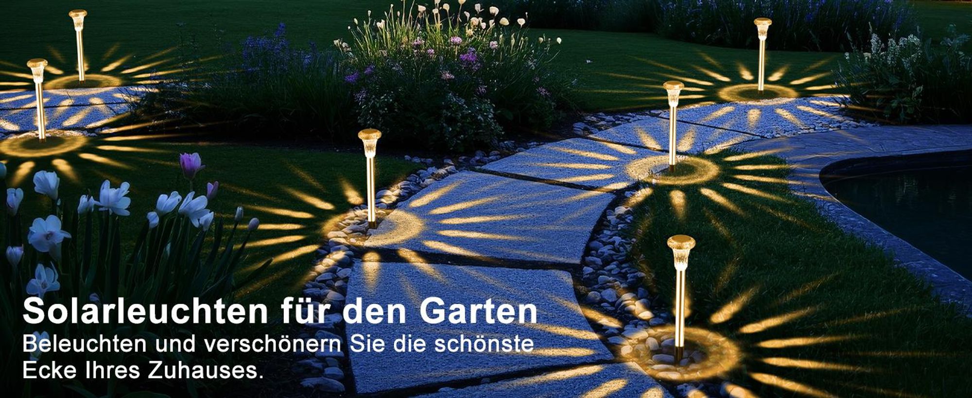 LED Solarlampe, Solarleuchte, 6er Set LED Solarlicht, Solar Bodenleuchte, Bodenlampe, Warmweiß, Winterfest, Wasserdicht, für außen, Terrasse, Rasen
