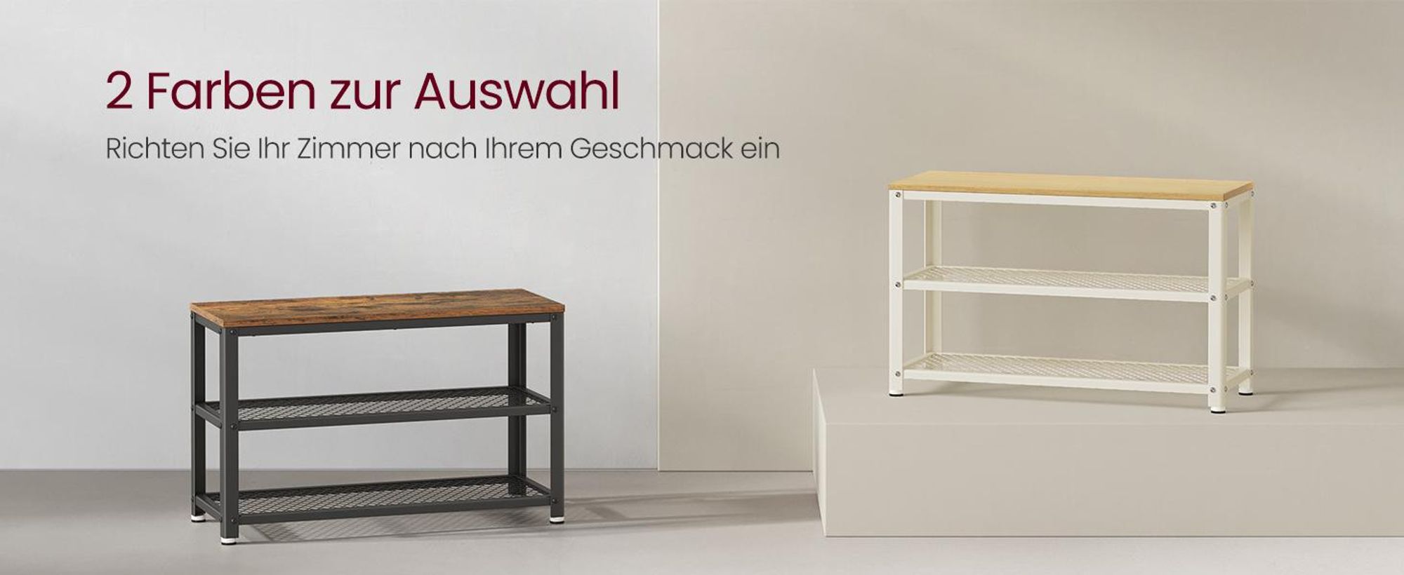 VASAGLE Schuhbank, Sitzbank, 73 x 45 x 30 cm, braun
