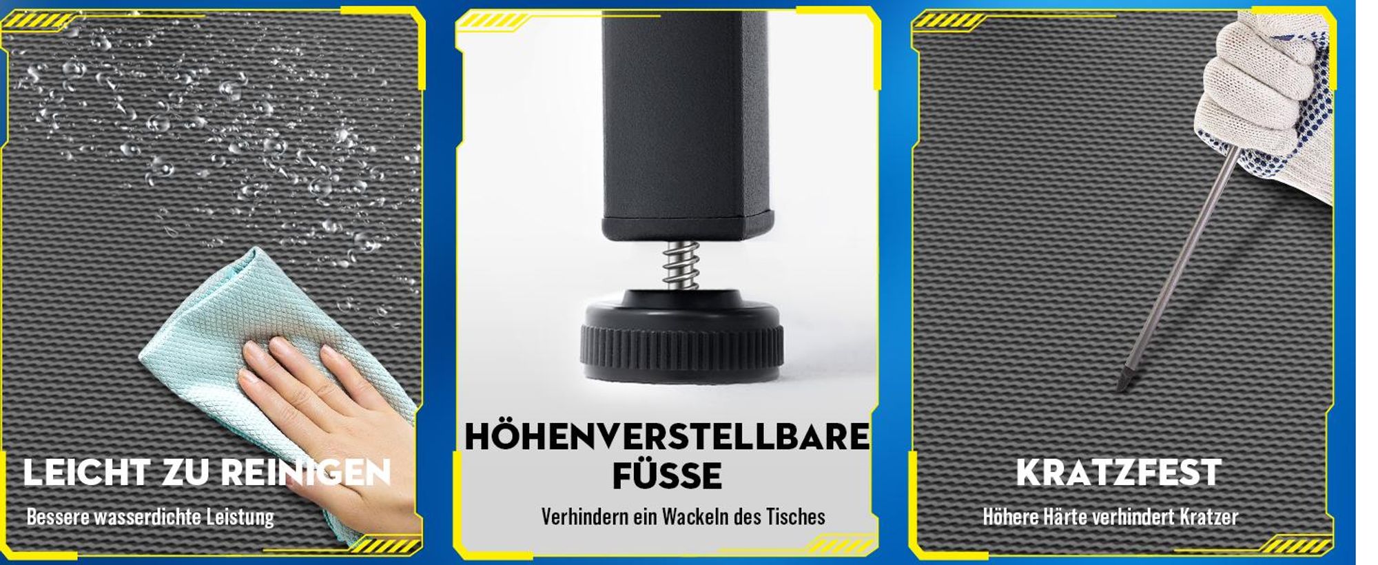 GTPLAYER Eckschreibtisch Schreibtisch Gaming Tisch mit Regal USB-Ladeanschluss und Steckdose (1 Tisch), 140cm Computertisch L Form, PC Tisch für Büro