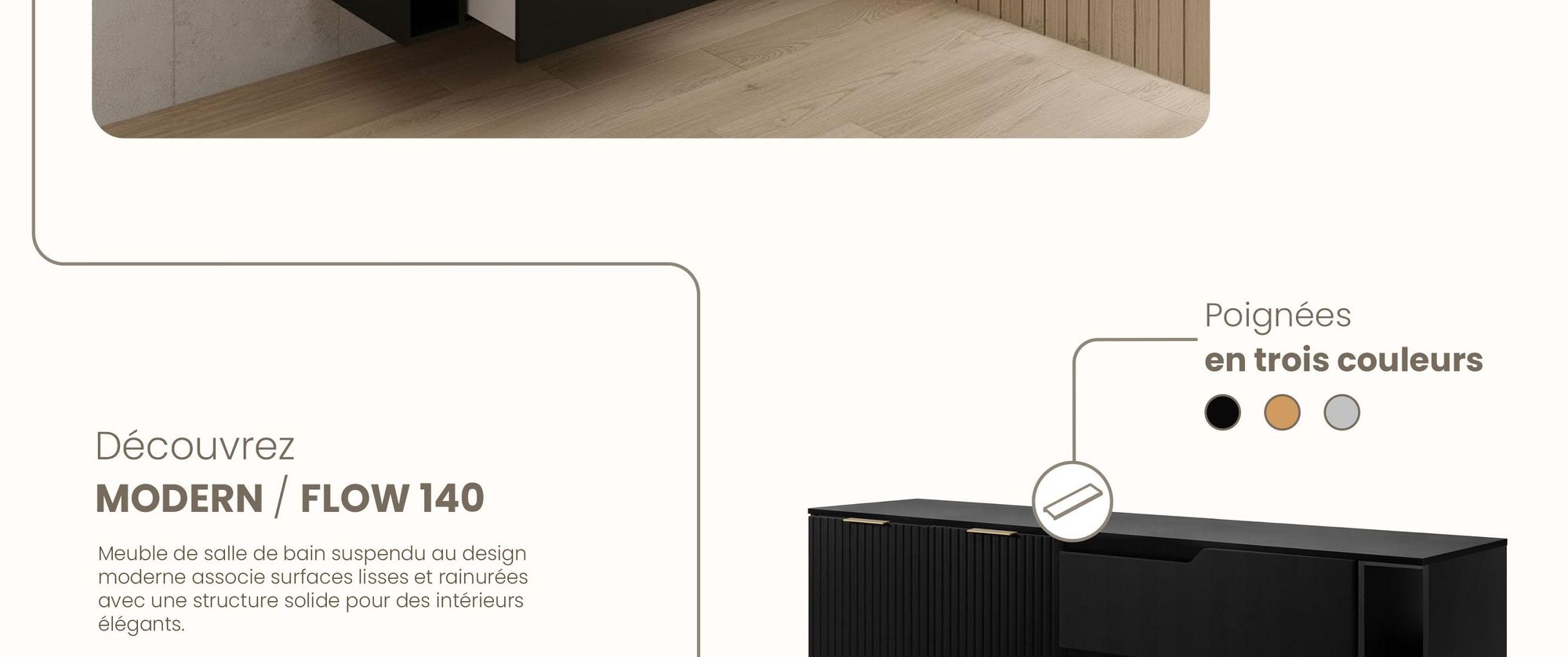 RODAN, meuble de salle de bain, armoire moderne, meuble sous vasque, meuble sous lavabo