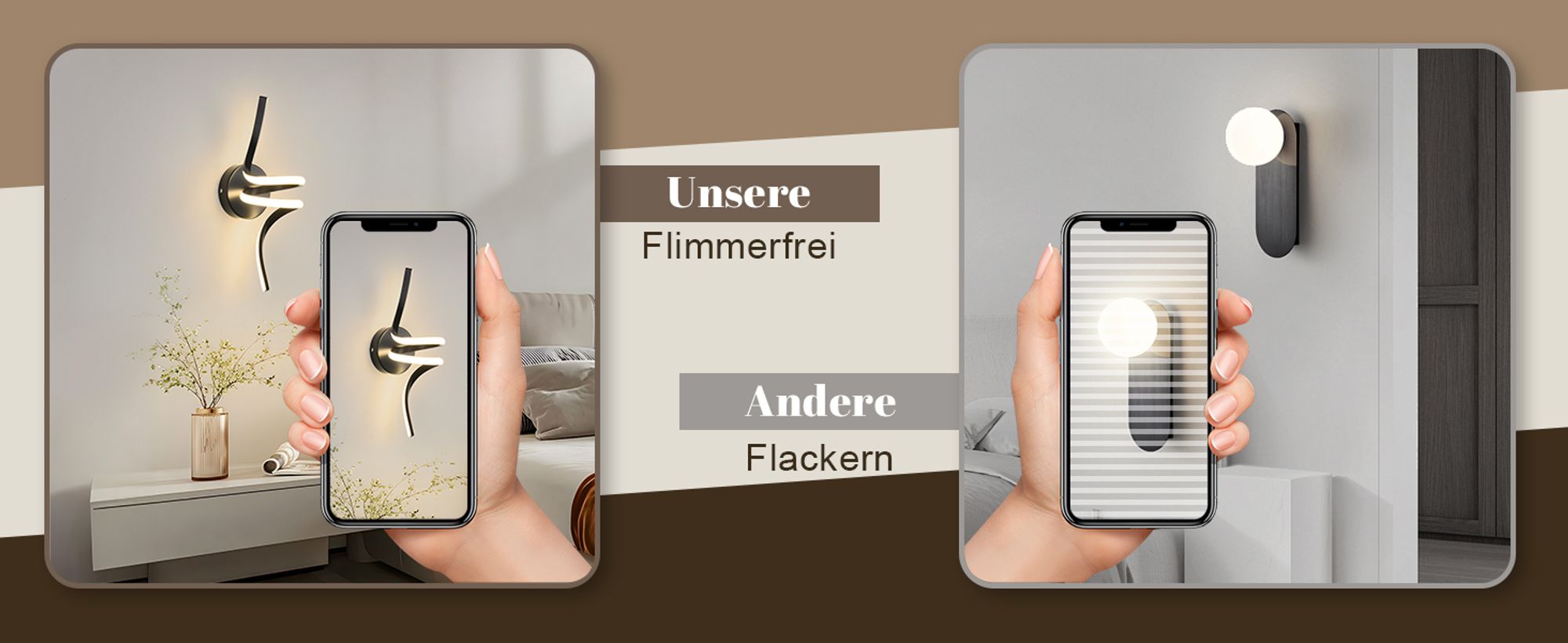 ZMH Wandlampe Innen LED Wandleuchte Schwarz Wand Lampe für Treppenhaus Flur Wohnzimmer Schlafzimmer Balkon Modern Design Aluminium Wandbeleuchtung 7W Warmweiß 3000K