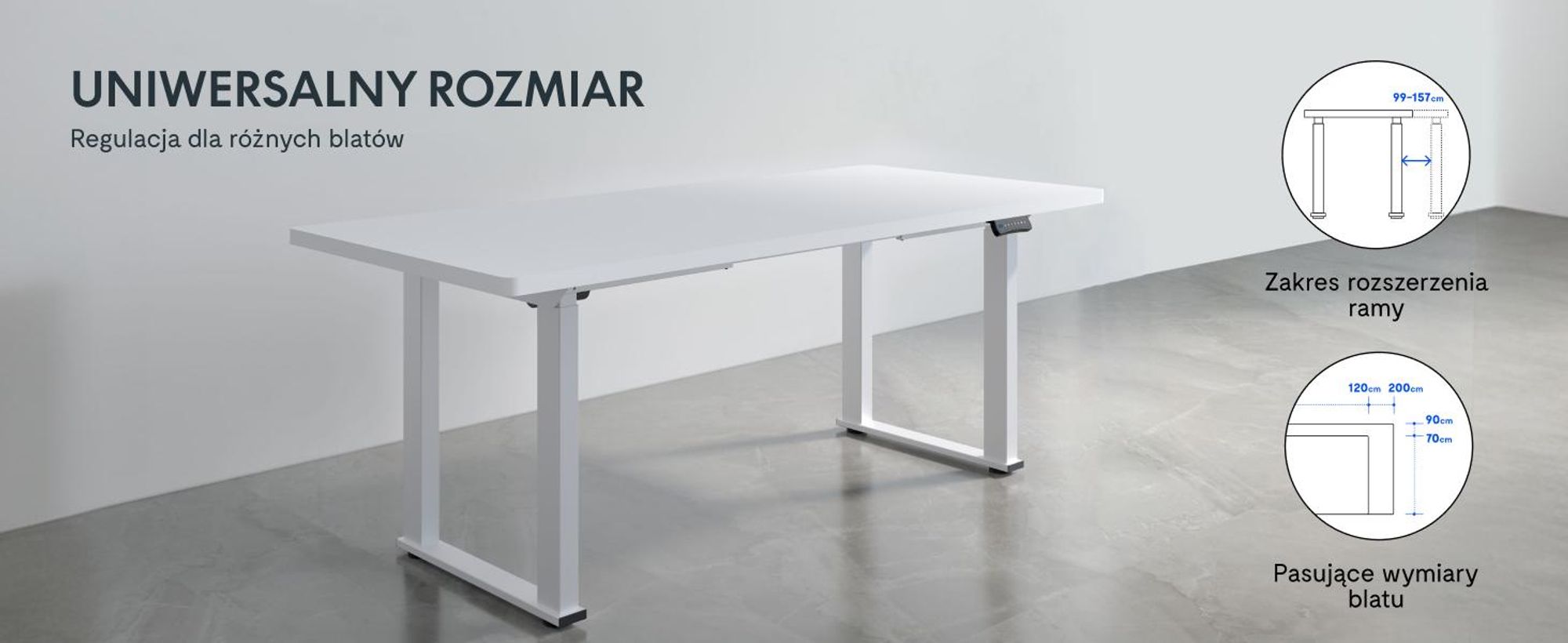 FLEXISPOT – elektrycznie regulowana podstawa biurka z 4 nogami, podwójny silnik, nośność 200 kg, 3 pozycje zapamiętane, funkcja przypomnienia o zmianie pozycji, kolor biały
