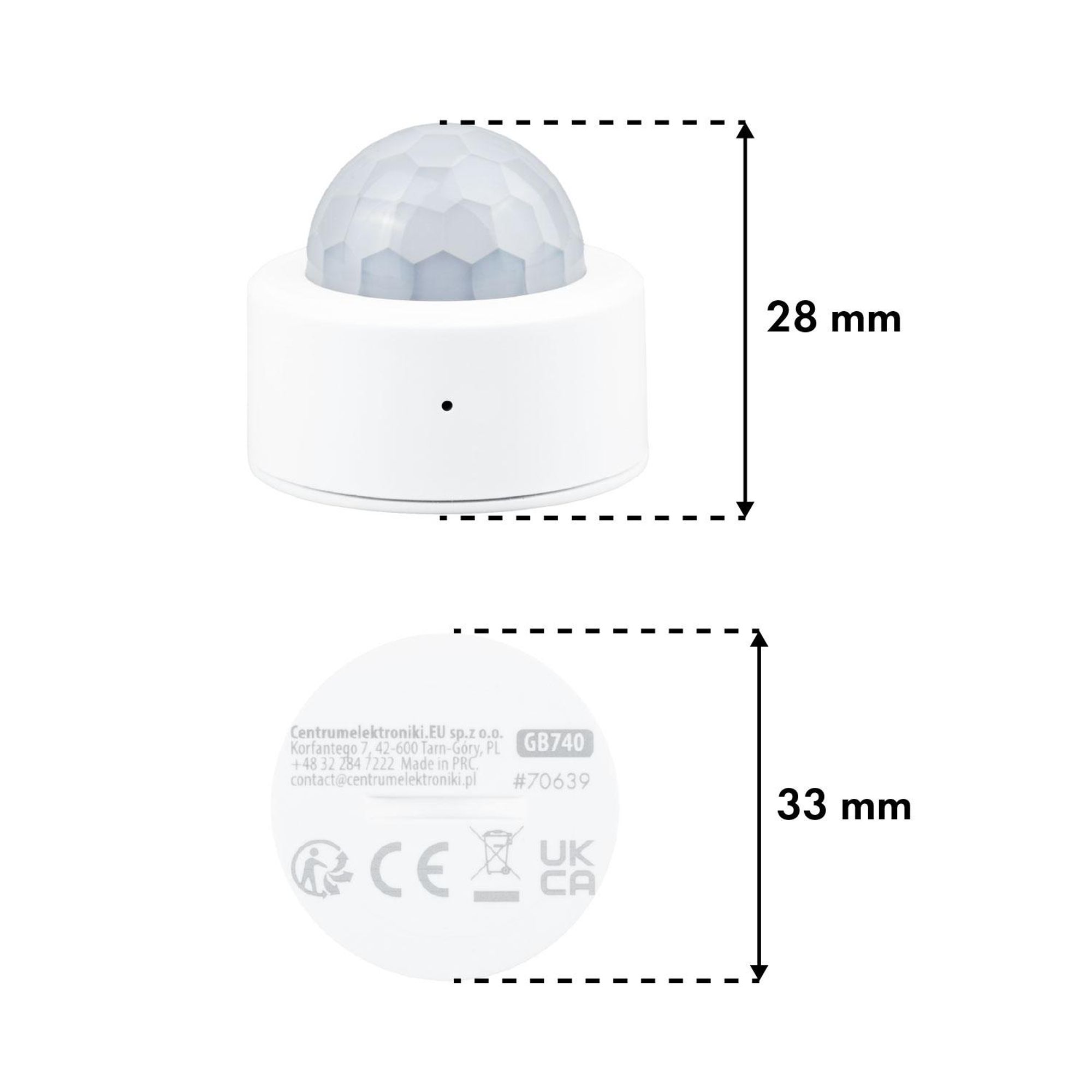Drahtloser Zigbee-Bewegungssensor Tuya GreenBlue Android/iOS CR2450 DC 3,0 V Erfassungswinkel 120° / bis zu 8 m GB740