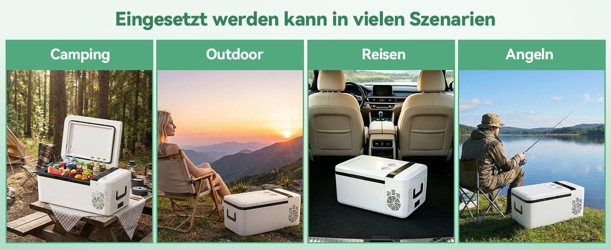 Puluomis Elektische Kühlbox 16L, heizbare Kompressor Kühlschrank, -20°C bis 55°C, mit Type C Ladeport ECO/MAX Modus, 12/24V DC, 220-240V AC weiß