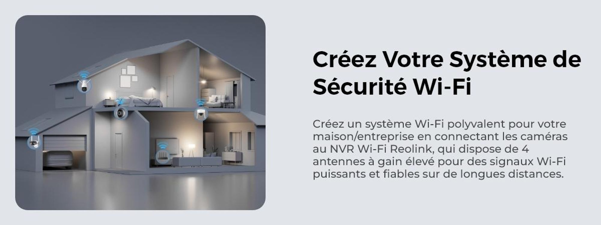 Reolink RLC-823S1W, Caméra de surveillance 4K 8MP bibande WiFi 6 PTZ, Couverture 360°, Détection intelligente, Auto-tracking, Zoom optique 5X, Vision nocturne couleur