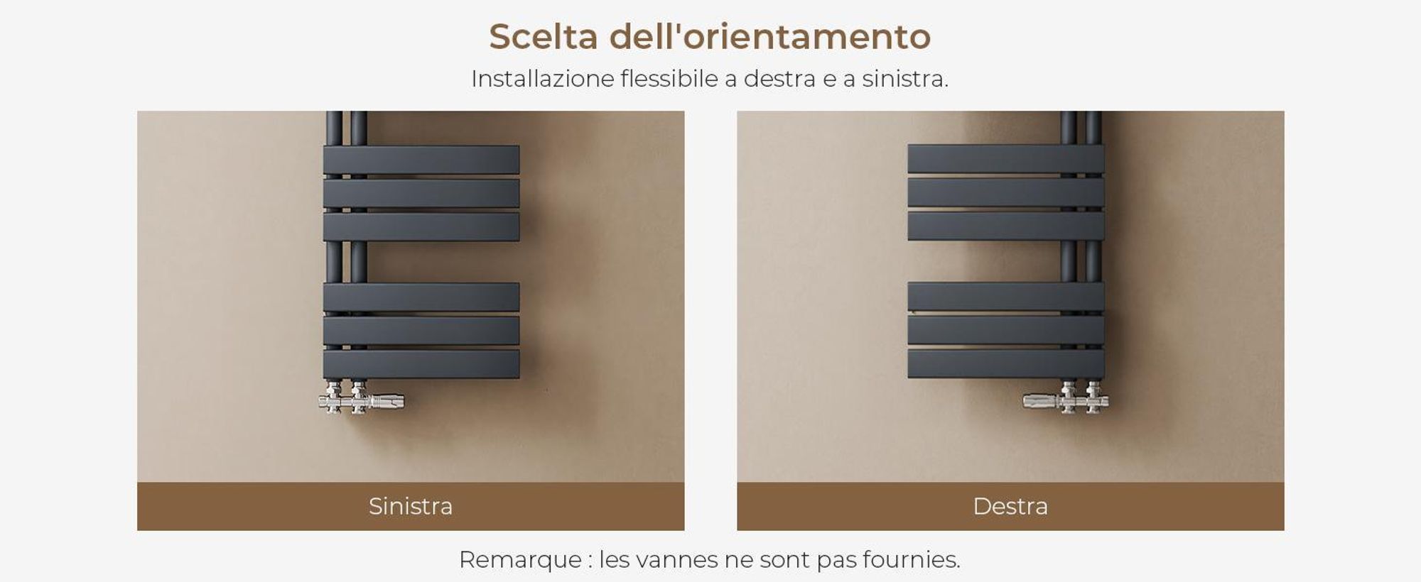 S'AFIELINA 1320x500mm radiatore per bagno radiatore per asciugamani radiatore a pannello piatto per bagno attacco laterale antracite 661 Watt
