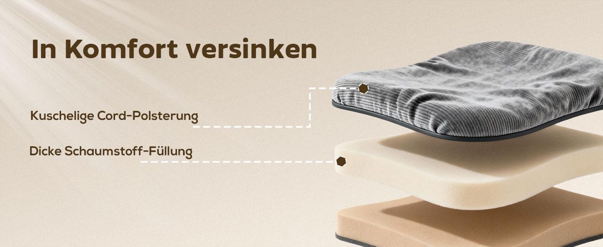 HOMCOM Sitzbank mit Stauraum Polsterbank 112 x 42 x 40 cm mit abnehmbarem Deckel