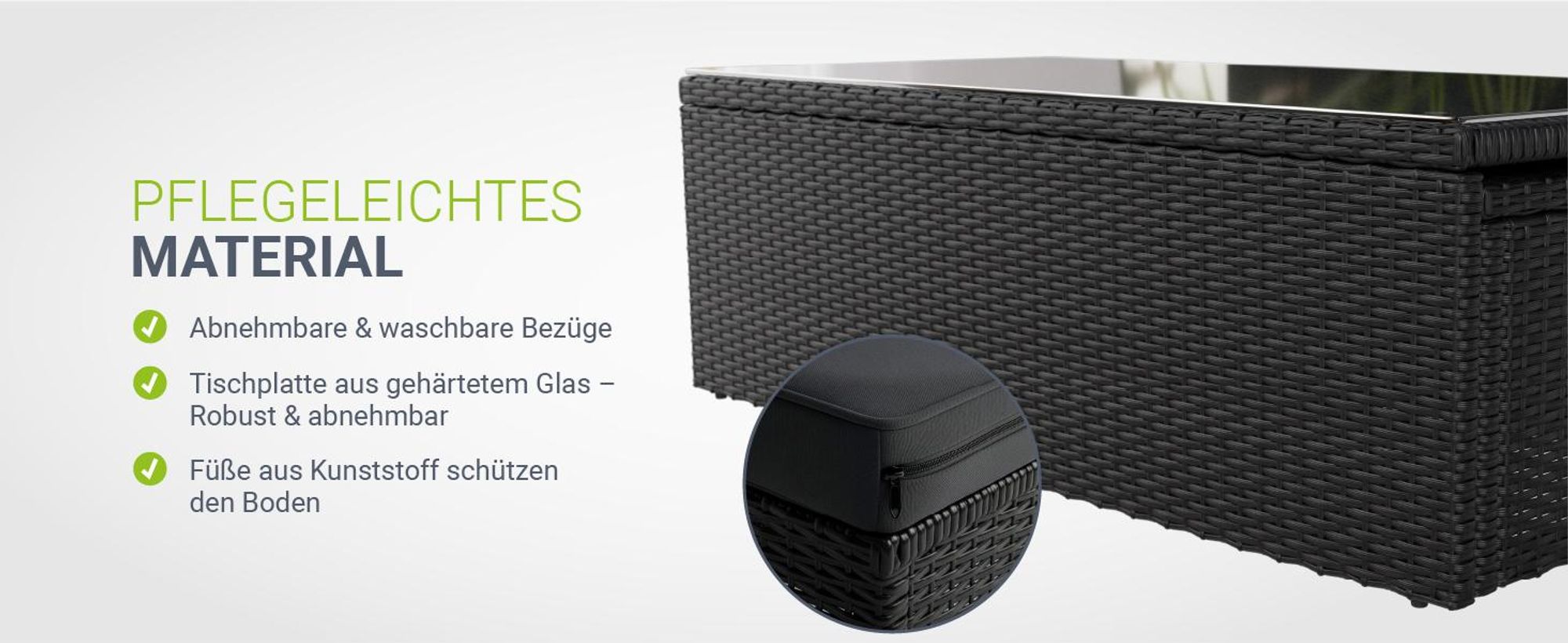 Juskys Polyrattan Gartenmöbel Set Salou - Lounge für 6 Personen, wetterfest - Schwarz