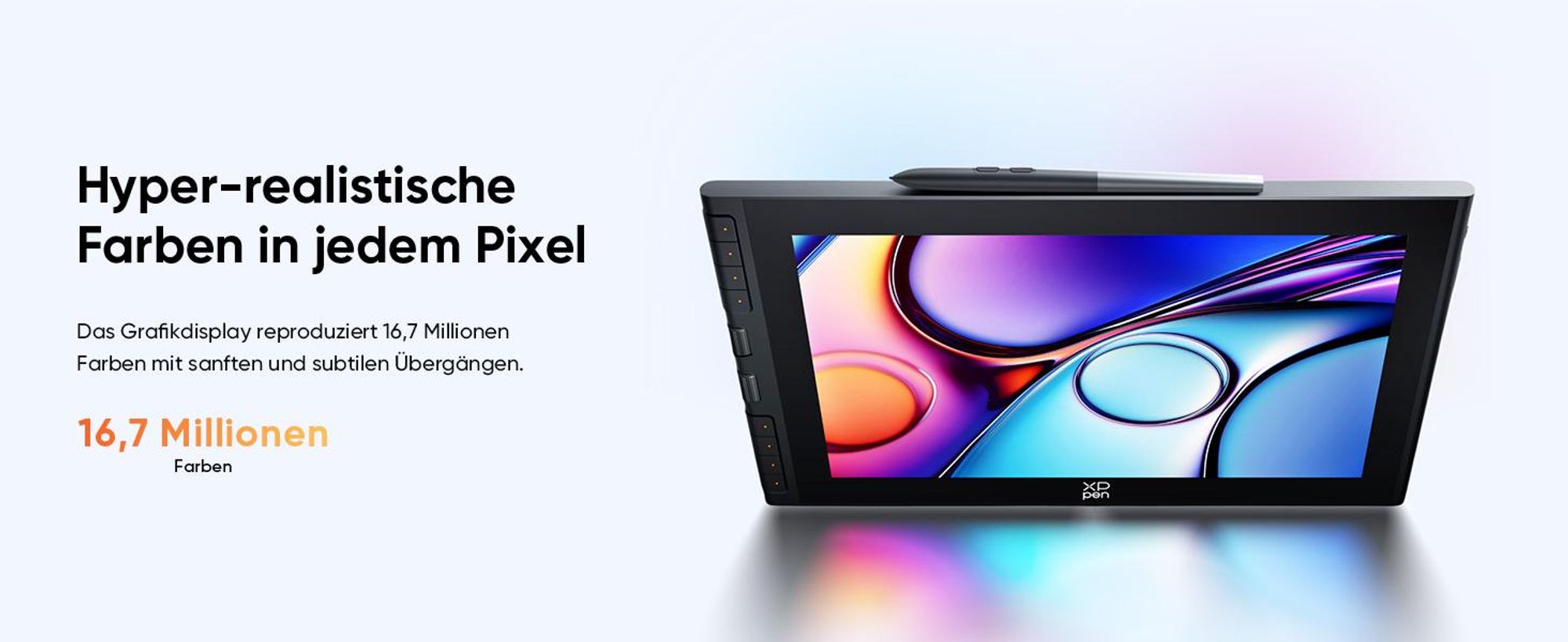 XPPen Artist 12 3rd, Kabelgebunden, 5080 lpi, 264 x 149 mm, USB, Stift, 60°