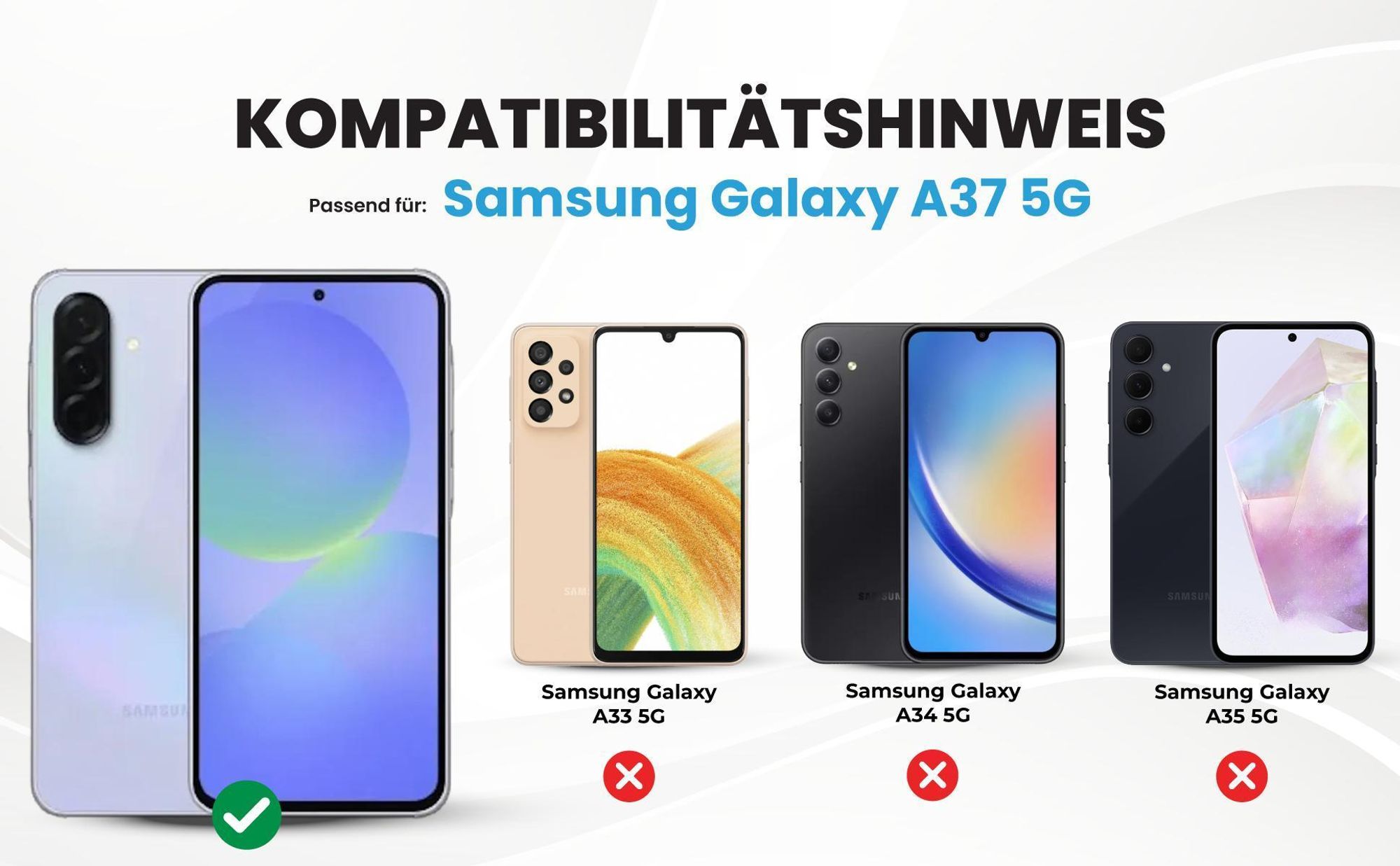 Kompatibilitätshinweise Hülle für Samsung Galaxy A37 5G