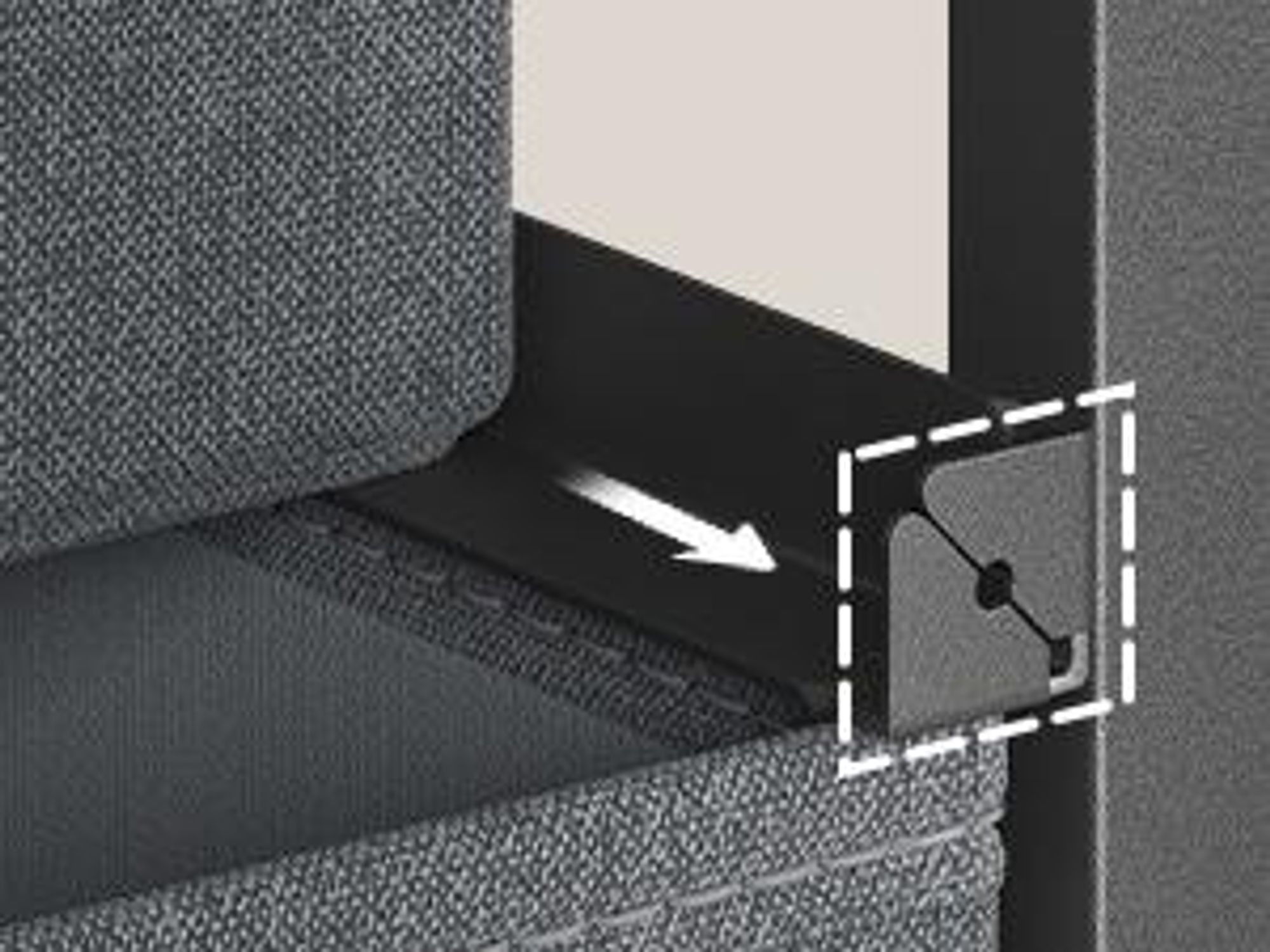 SONGMICS Kommode, Schrank, 7 Stoffschubladen, für Schlafzimmer, Flur, Wohnzimmer, grau