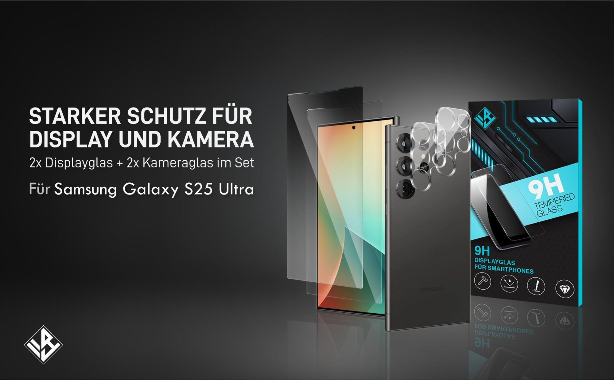2er Set Kamera & Displayschutzglas für Samsung Galaxy S25 Ultra in 9H Härte