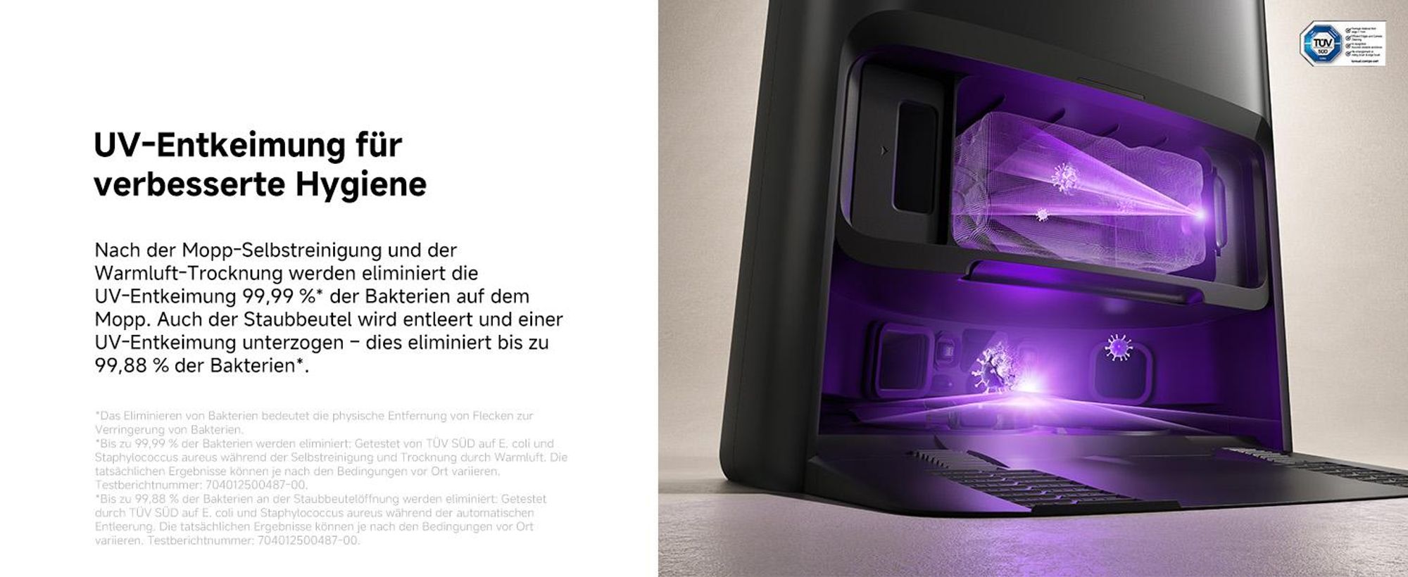 MOVA V50 Ultra Saug- & Wischroboter 24.000 Pa, FlexiRise Navigation, Warmwasser-DuoSolution, Schwarz + Extra 1 L Reinigungsflüssigkeit