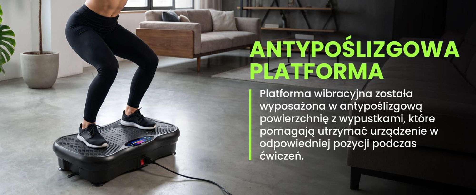 Platforma wibracyjna do ćwiczeń o mocy 150W z pilotem głośnikiem ekspanderem do 150 kg