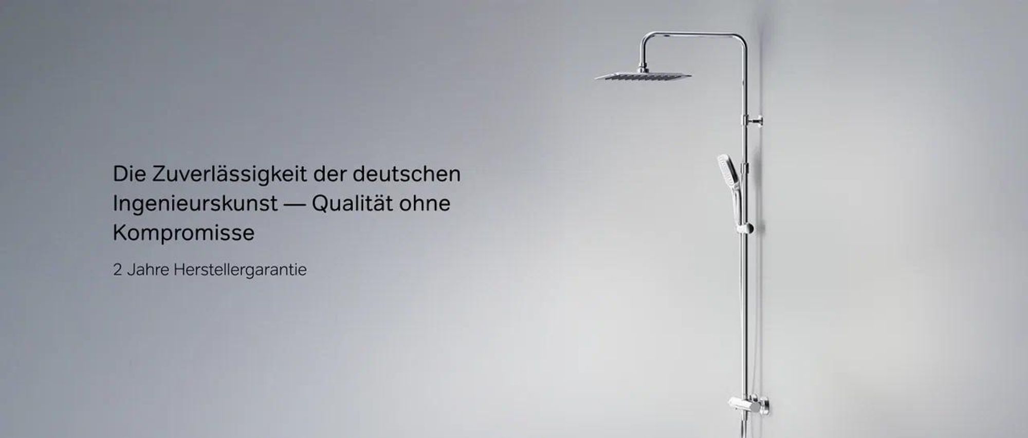 AM.PM Duschsystem mit Thermostat Duschset mit Regendusche 30x30 cm & Handbrause, höhenverstellbare Duschsäule 103–146 cm, Chrom, F078X400 Play