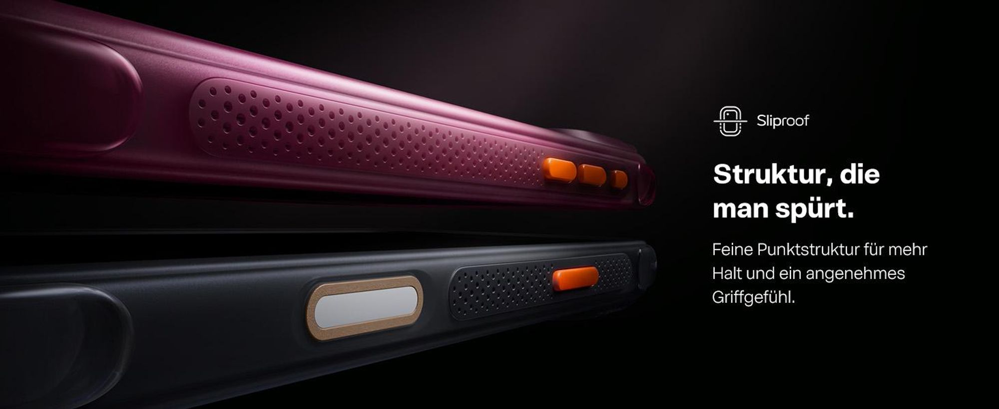 TORRAS Ostand Q3 Air Hülle für iPhone 18 Pro Handyhülle  mit Airbag-Schutz & integriertem Ständer, Schwarz