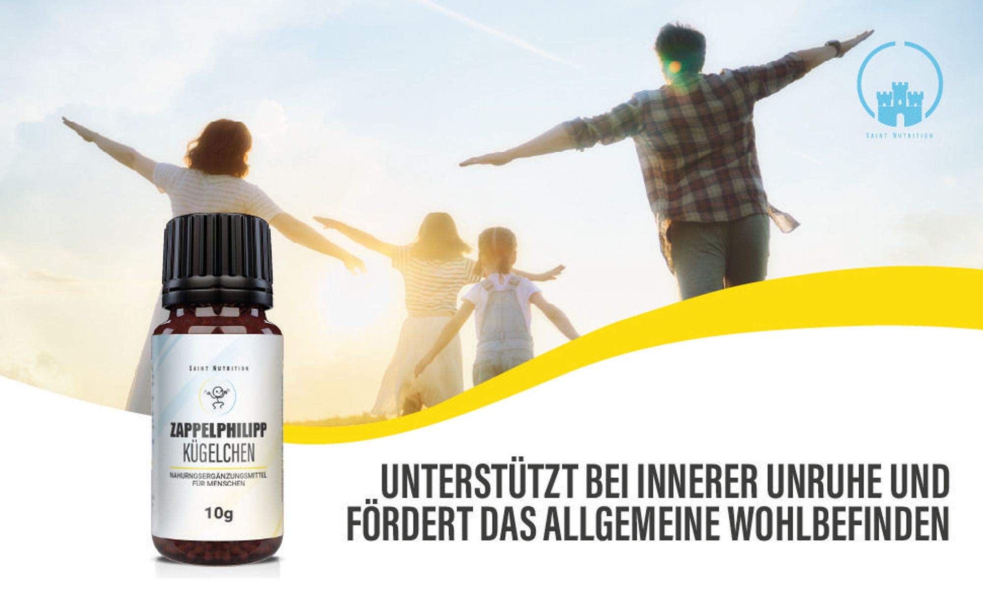 Saint Nutrition® Zappelphilipp | für Kinder - unterstützt Entspannung - innere Ausgeglichenheit – innere Unruhe, Reizbarkeit - Konzentrationsprobleme