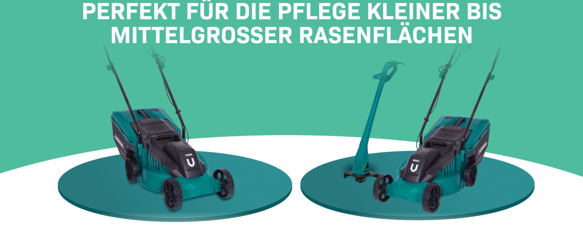 VONROC LM502AC, Rasenmäher mit Radantrieb, 32 cm, 3 cm, 7 cm, 30 l, Bürstenlos