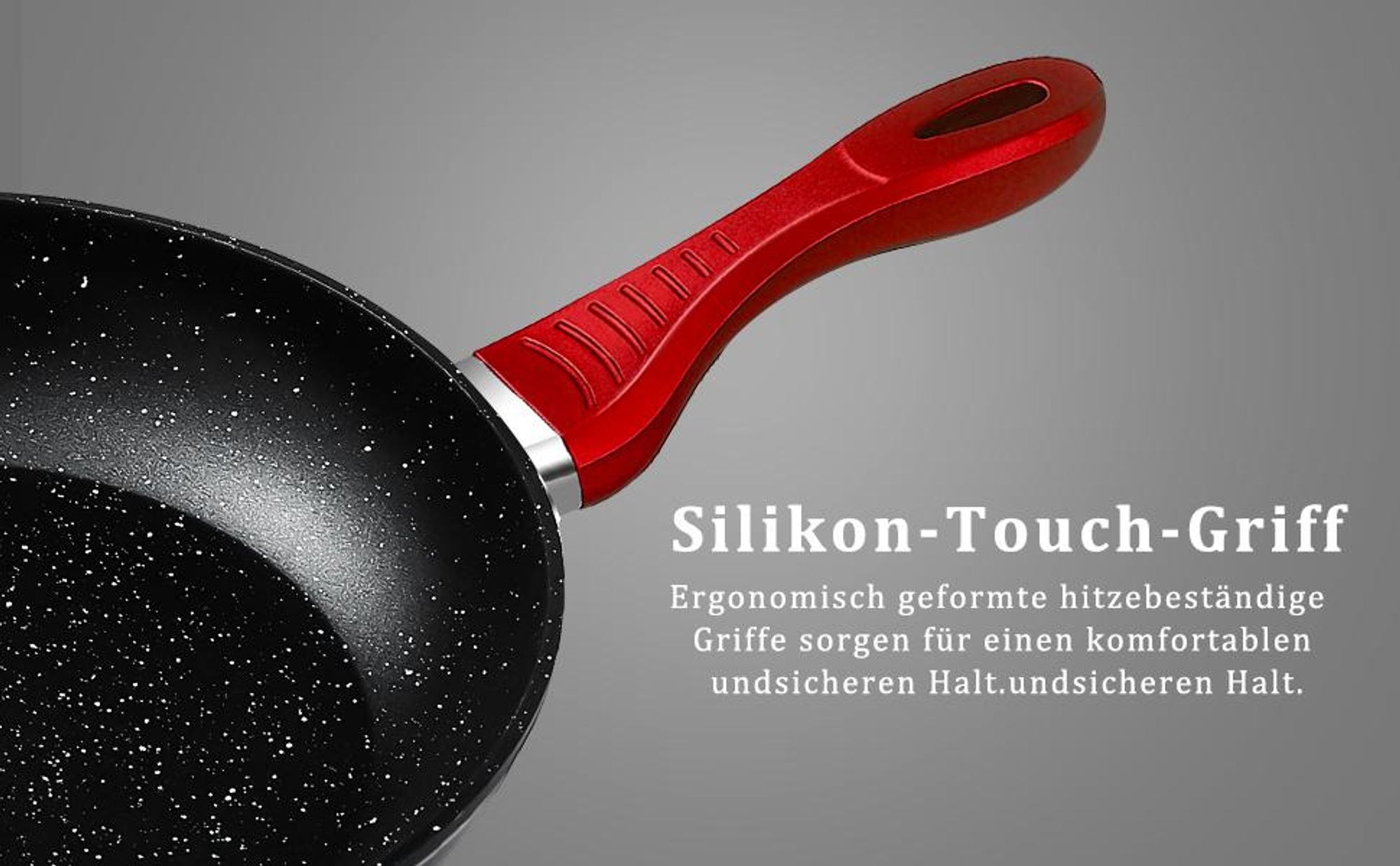 Topfset Induktion 15-Tlg Topfset Pfannenset Kochtopfset, Aluminium Antihaft-beschichtete Töpfe & pfannen,Cookware-Rot(HLCW15RD)