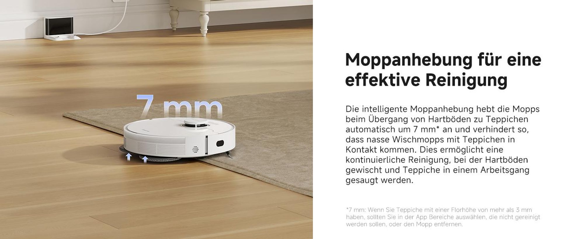 Dreame L10s Pro Gen3 Roboter Saugroboter Mit Wischfunktion,13000Pa Saugleistung,Intelligentes DuoScrub-Mop,7mm Auto-Lift,Teppichreinigung,5200mAh,Weiß