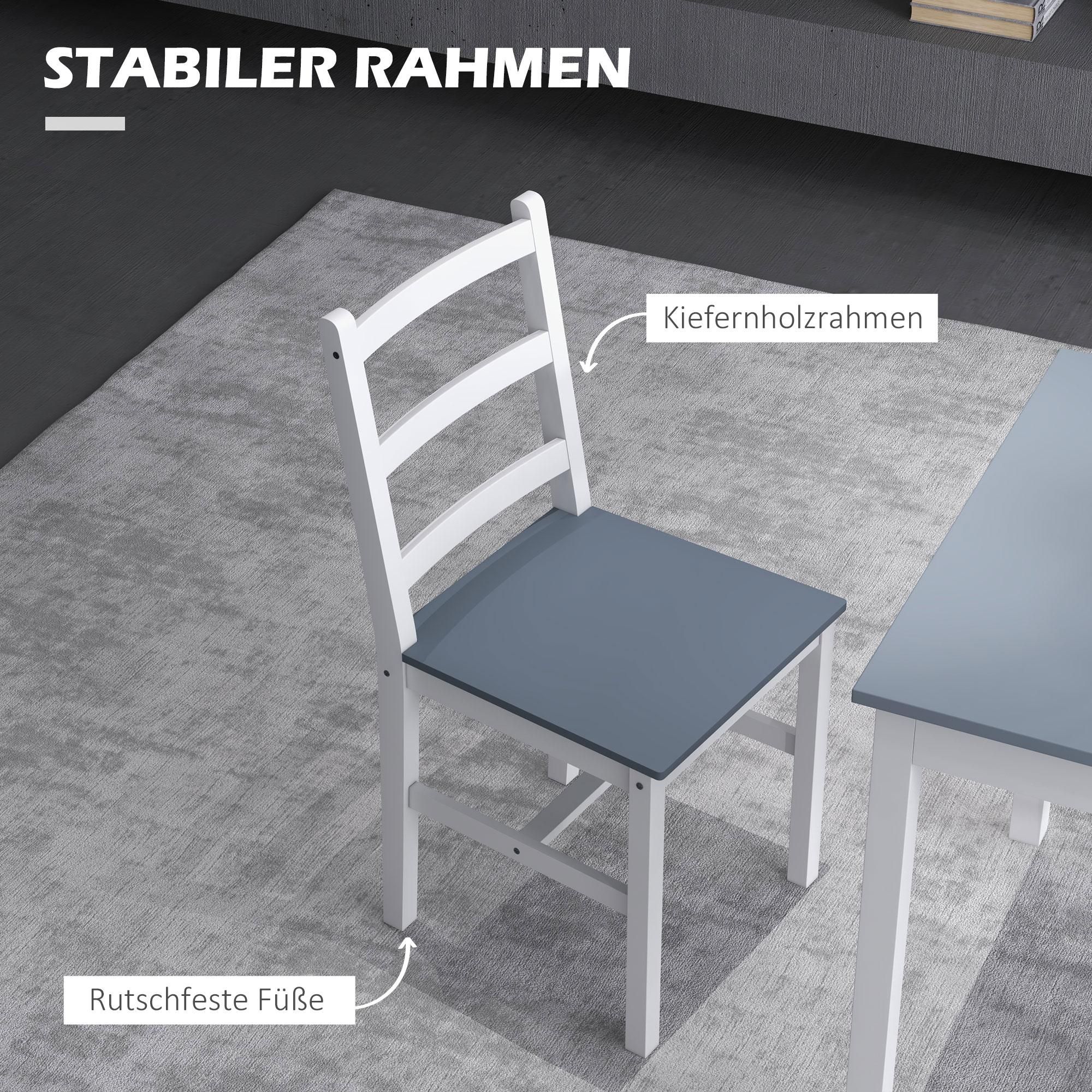 Set mit Holz quadratisch