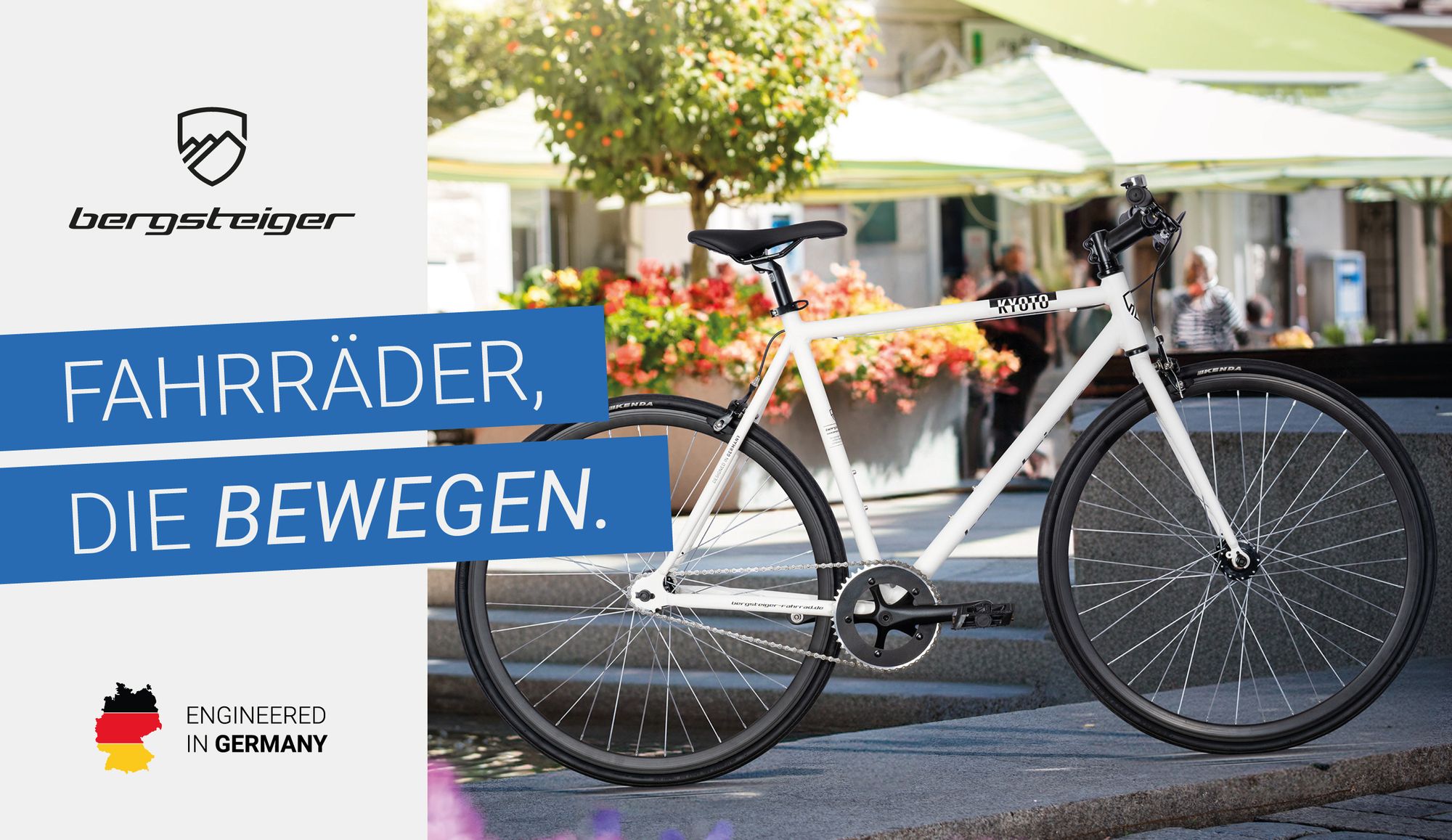 Bergsteiger Kyoto 28 Zoll Singlespeed Fixie Fahrrad, Aluminium Rahmen, Flip-Flop-Nabe, Retro-Design, Fixed Gear, Urban Bike für Herren & Damen