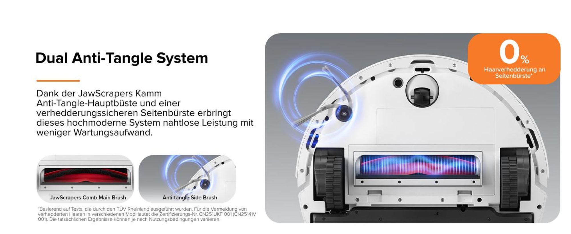 Roborock Q10 PF Staubsauger Roboter 10000 Pa (Upgrade von Q8 max /S8), Dual Anti-Tangle-System, JawScrapers Bürste, Auto-Lifting-Mopp, Weiß