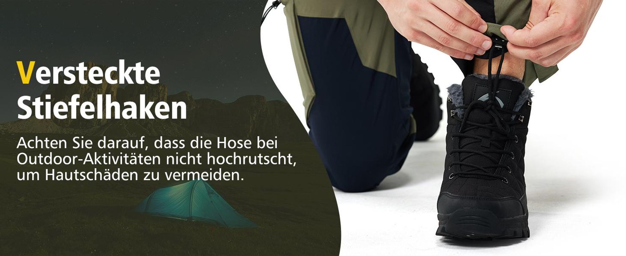 ATLASLAVA Hose Herren Wanderhose Wasserdicht Trekkinghose Atmungsaktiv Outdoorhose Männer zum Outdoor-Aktivitäten und Außenarbeiten, grün, L