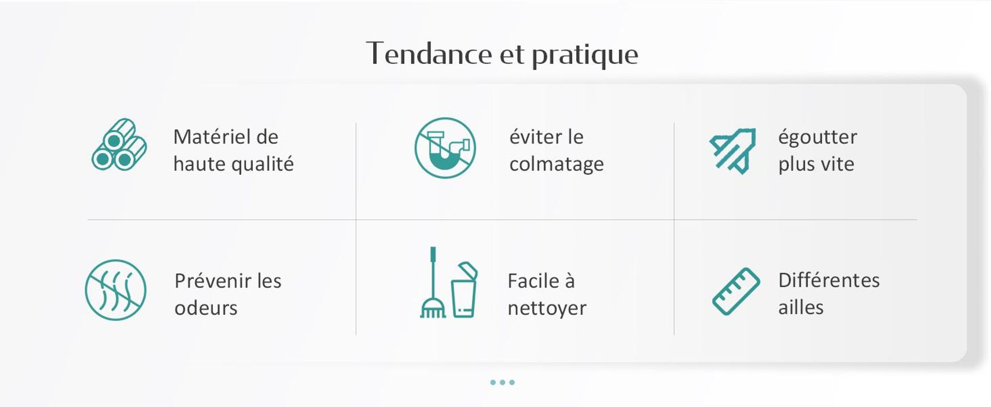 EMKE Caniveau de douche Acier inoxydable 50cm noir mat Siphon de sol avec stop odeur Ecoulement de douche très plat Ecoulement de bord