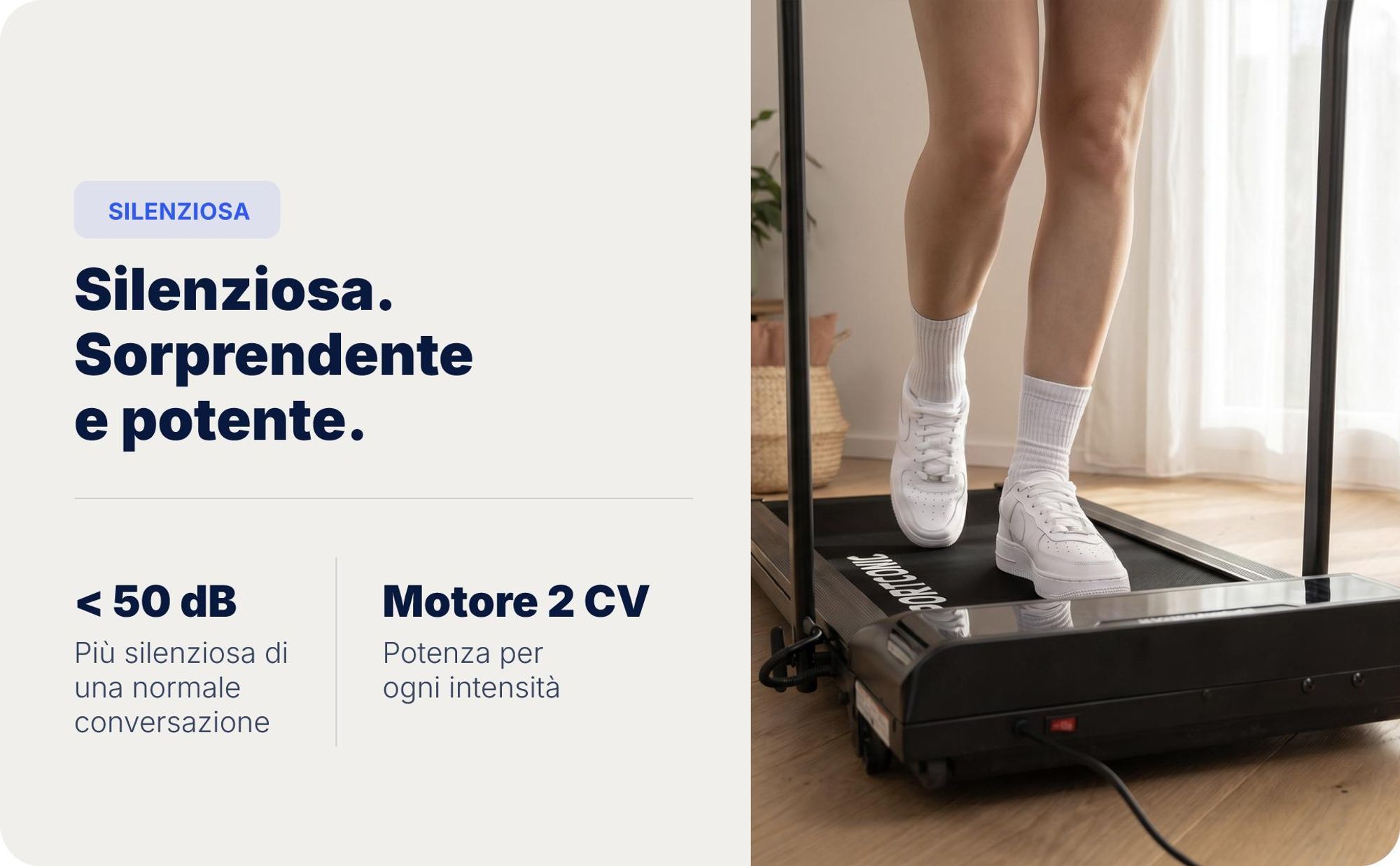 Sportconic Tapis Roulant Elettrico 12 km/h, Walking Pad Pieghevole Casa Ufficio, Inclinazione 9%, Display LED, Supporto Tablet