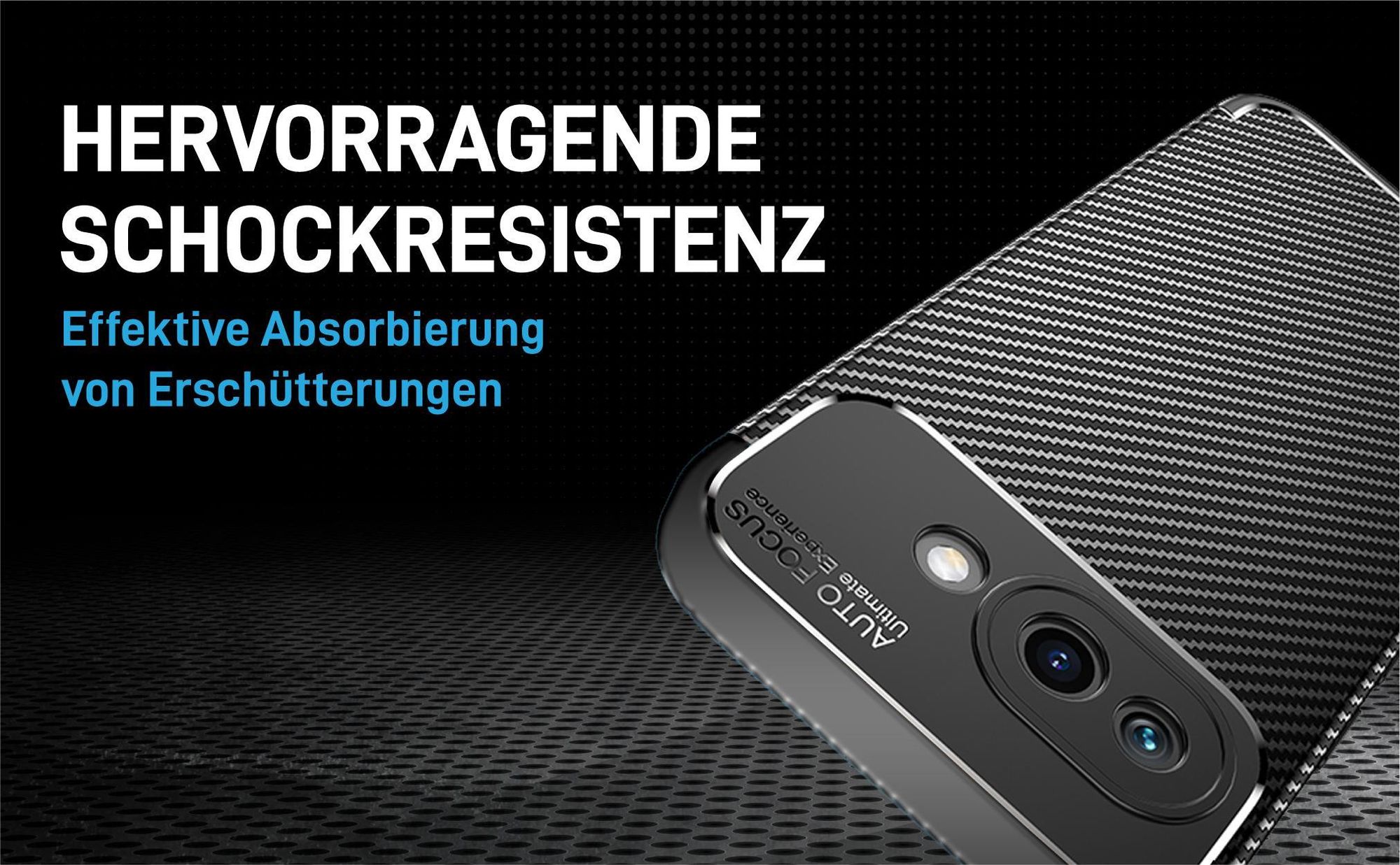Schwarze Hülle für Google Pixel 9a mit Aufprallschutz