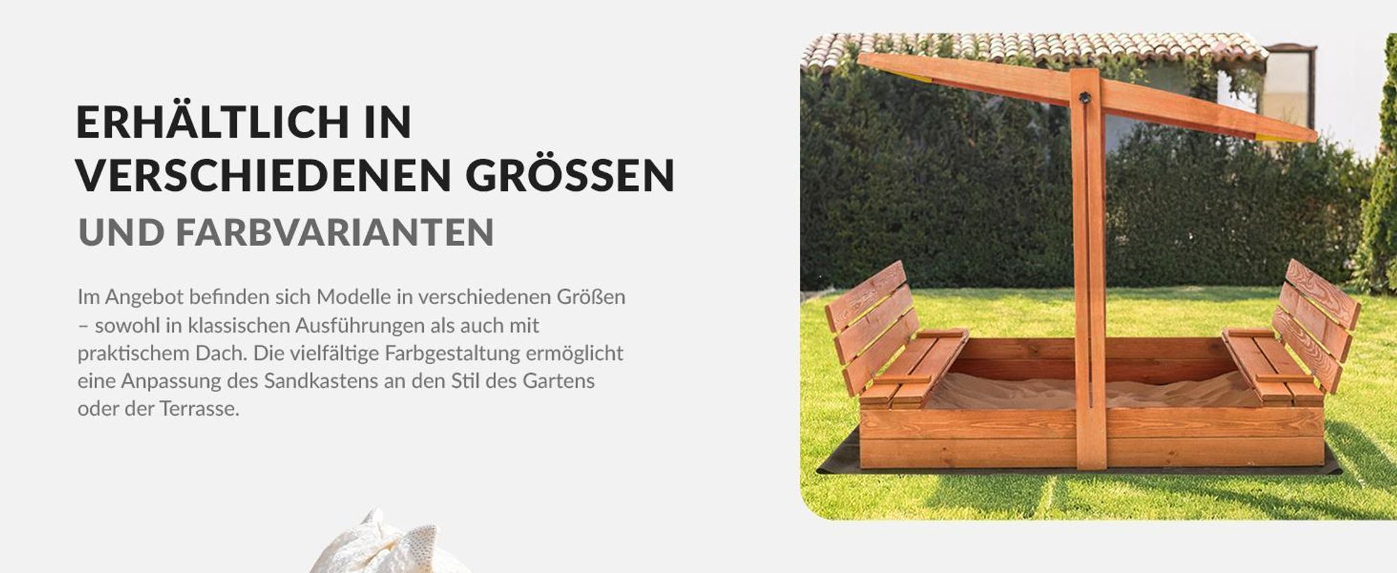 KOTARBAU® Sandkasten mit Abdeckung 120x120 cm Sandkiste aus Holz mit Deckel & Sitzbänken Gartenspielzeug für Kinder mit Sandkastenvlies Holz Grau