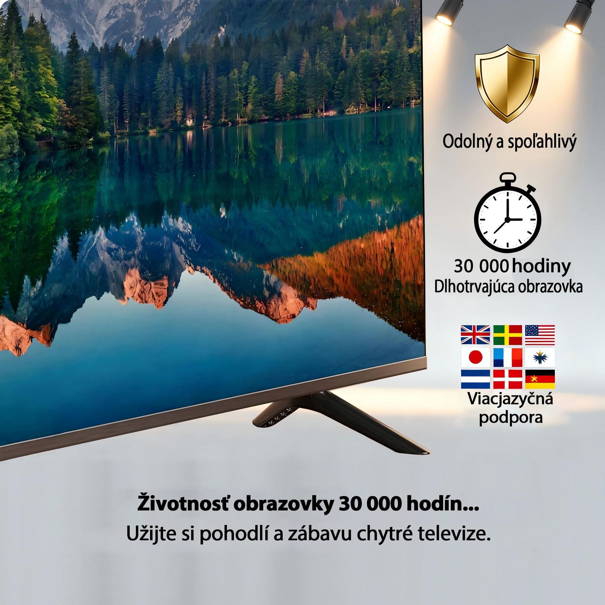 Hikers 43Z1 Televízor Smart TV - 43 Palcová Obrazovka Rozlíšenie FHD 1920*1080 Kompatibilné Systémom Android Kvalita Zvuku Dolby Atmos - Čierna