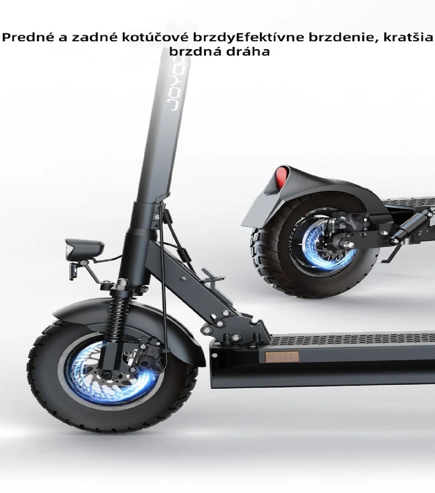 JOYOR Y8-S Certifikátom ABE Skladateľný Elektrický kolobežka - 500W Motor 48V26AH Batéria 10-palcové Pneumatiky - Čierna