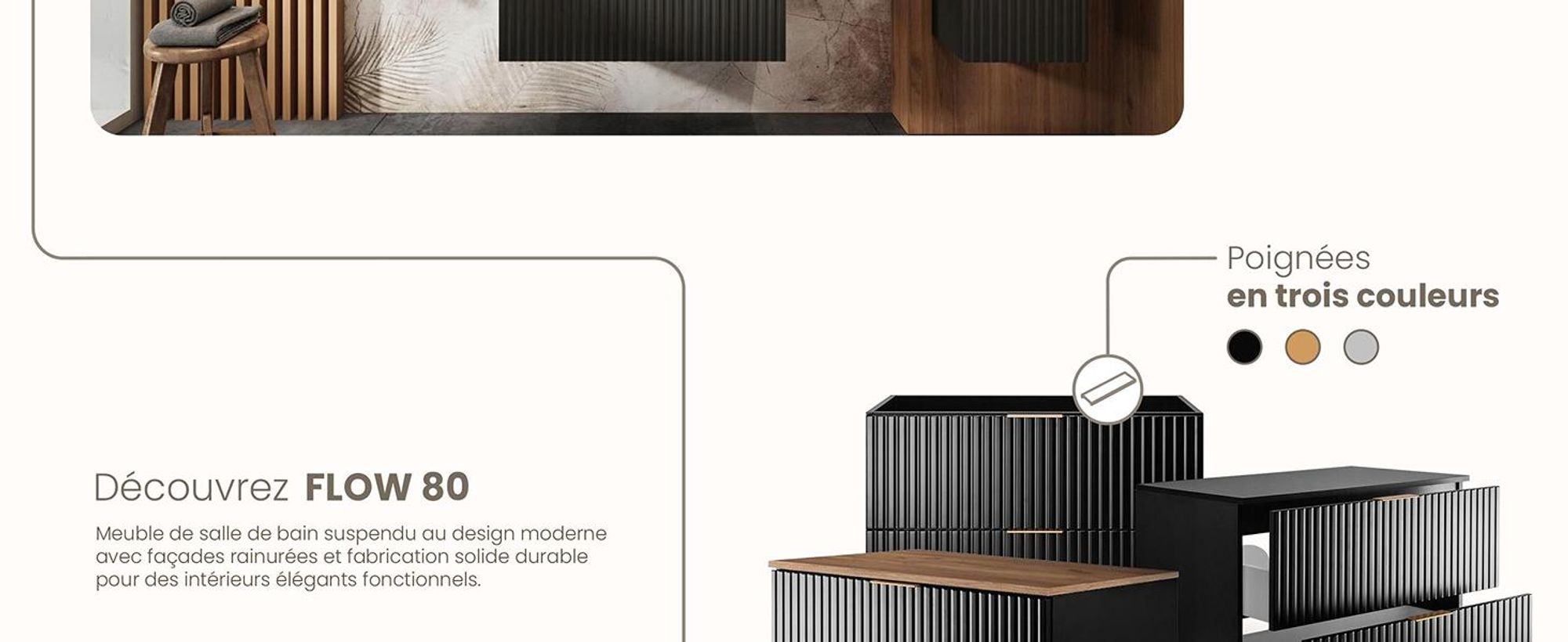 RODAN, meuble de salle de bain, armoire moderne, meuble sous vasque, meuble sous lavabo