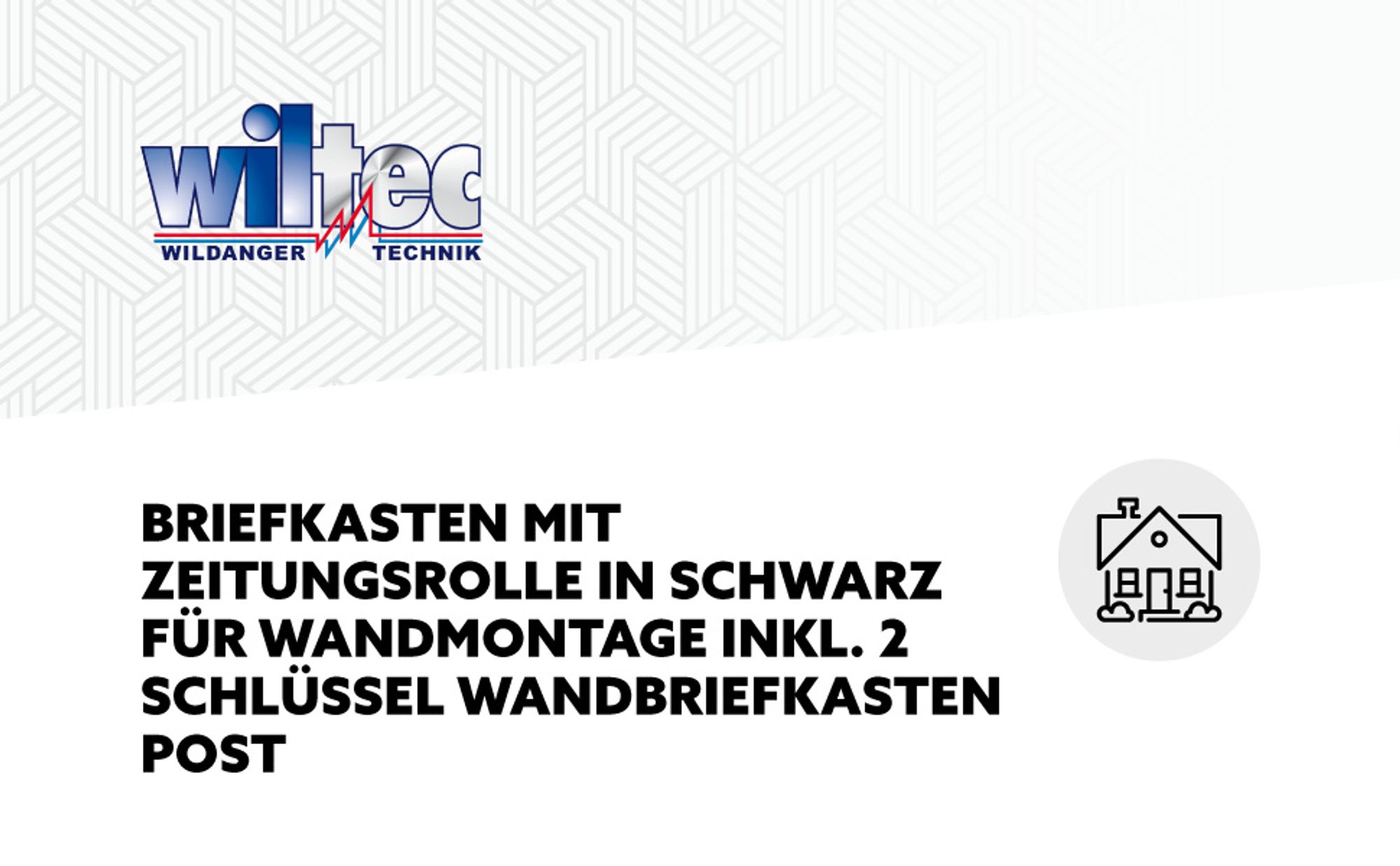 Wiltec Briefkasten V10 Edelstahl 260 x 90 x 350 mm, Wandbriefkasten mit Schloss und Namensschild, Postkasten aus Stahl