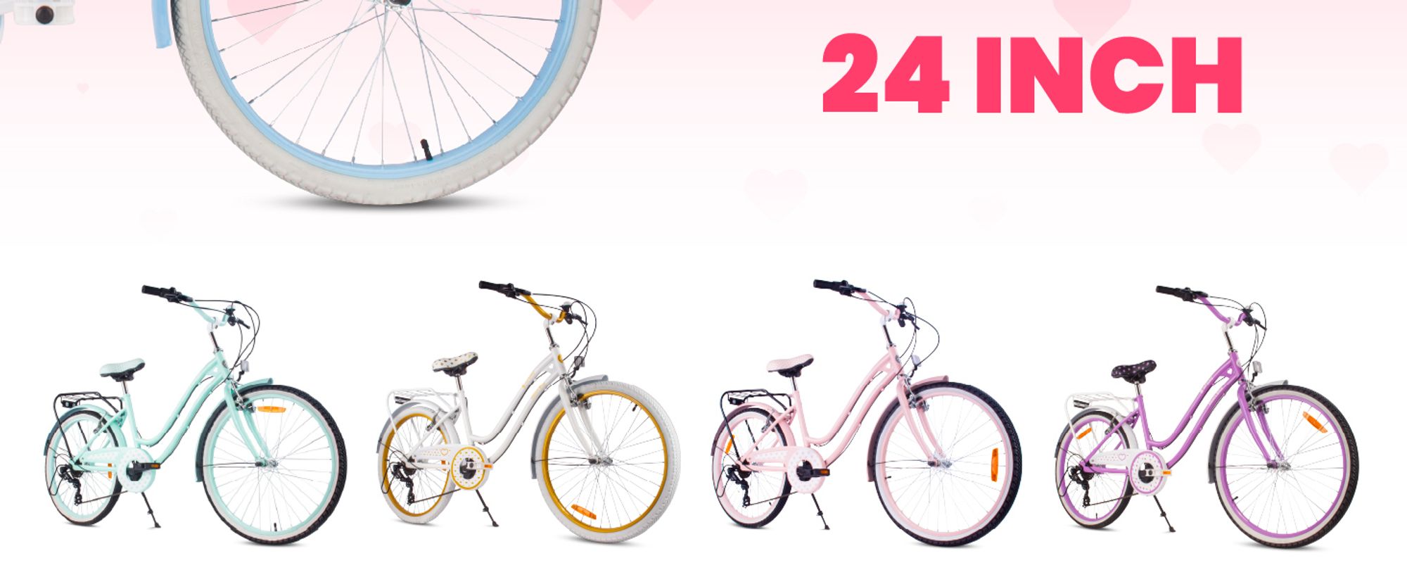 Mädchen fahrrad 24 Zoll für das Heilige Abendmahl mit SHIMANO 7-Gang Heart Bike grün