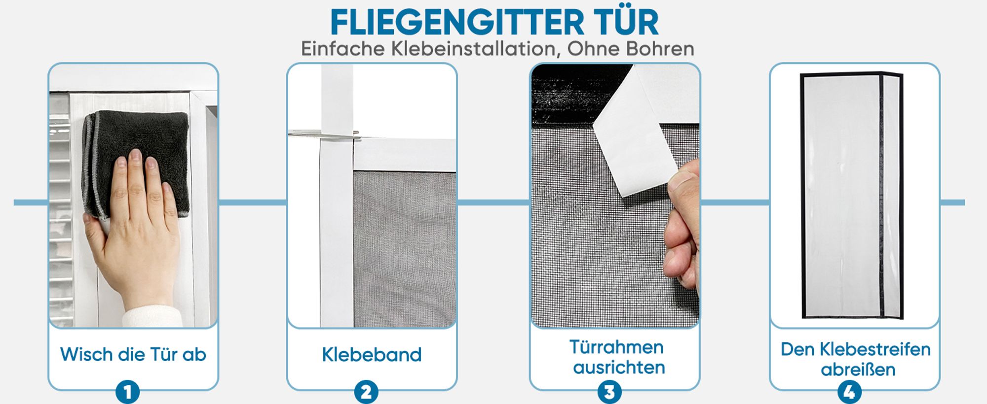 Sekey 80×210 cm Fliegengitter Balkontür Magnet Insektenschutz Tür Fiberglas Insektenschutz ohne Bohren Magnet für  Seitliches Öffnen Gegen Katzenkrat